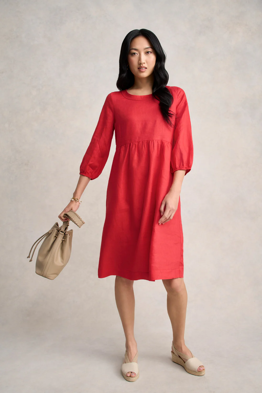 Linen Dress - Poppy - Skullriy
