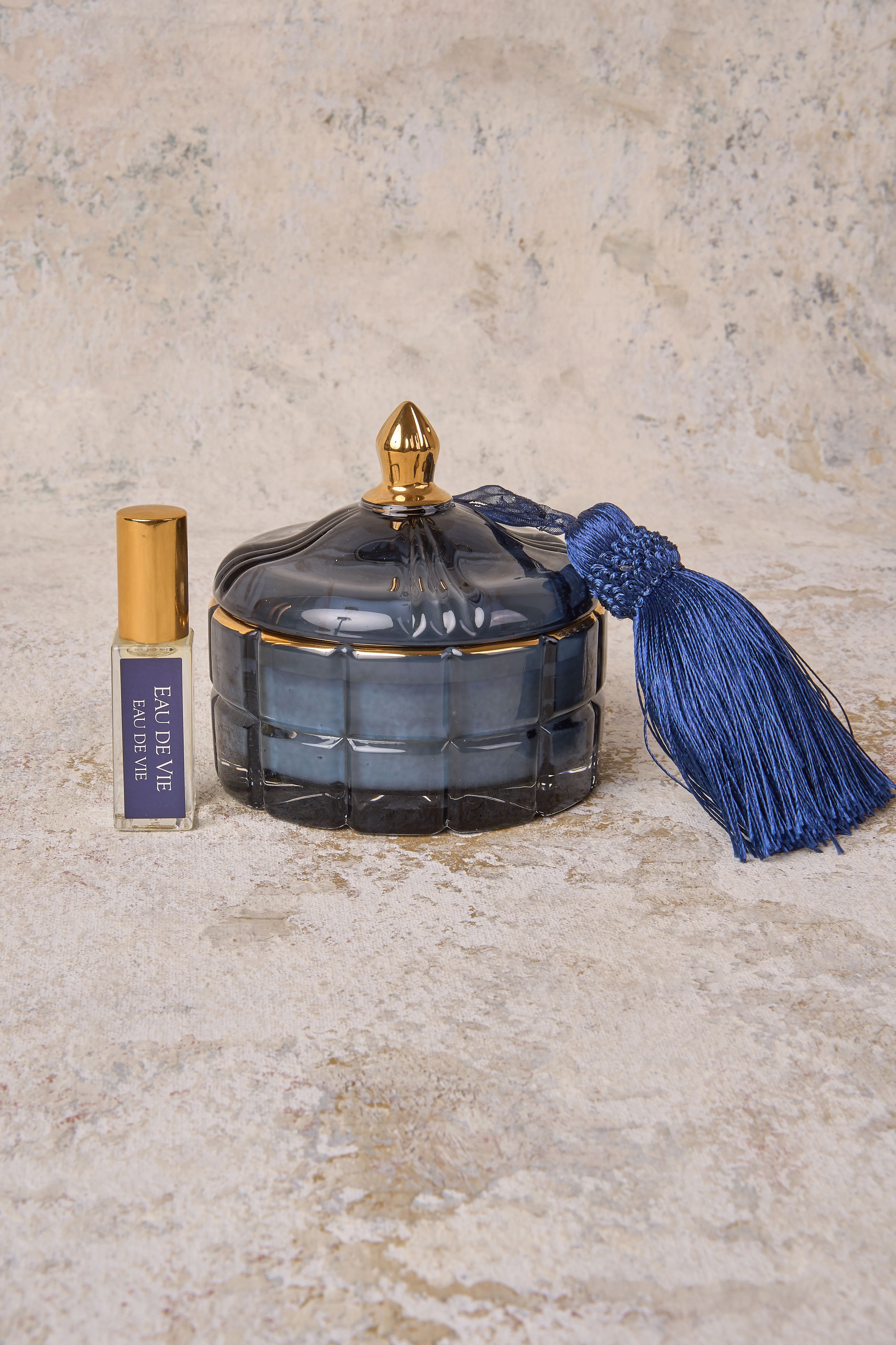 Cote Noire Navy Art Deco Candle - Skullriy