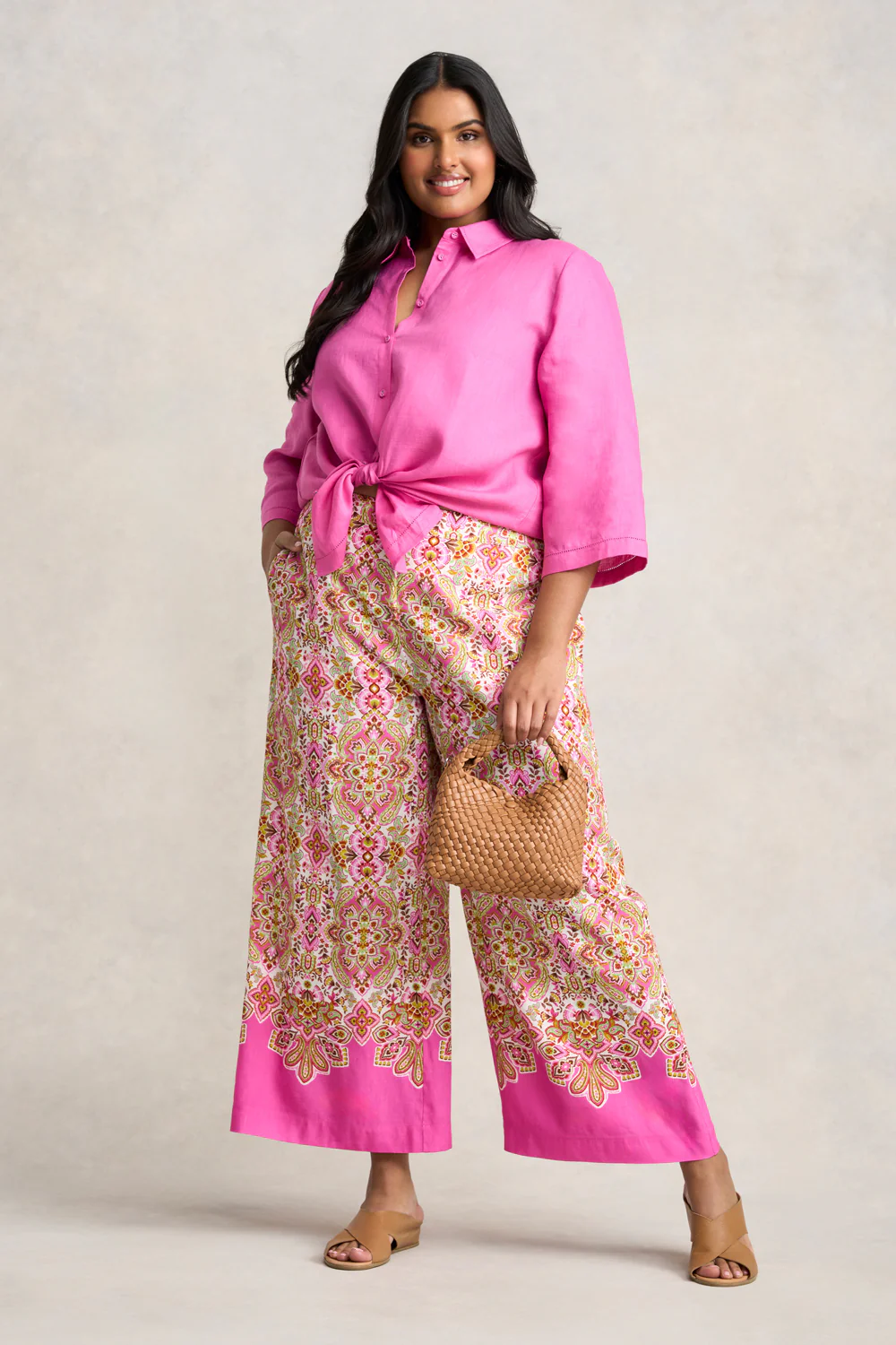 French Linen Shirt - Rose Pink - Skullriy