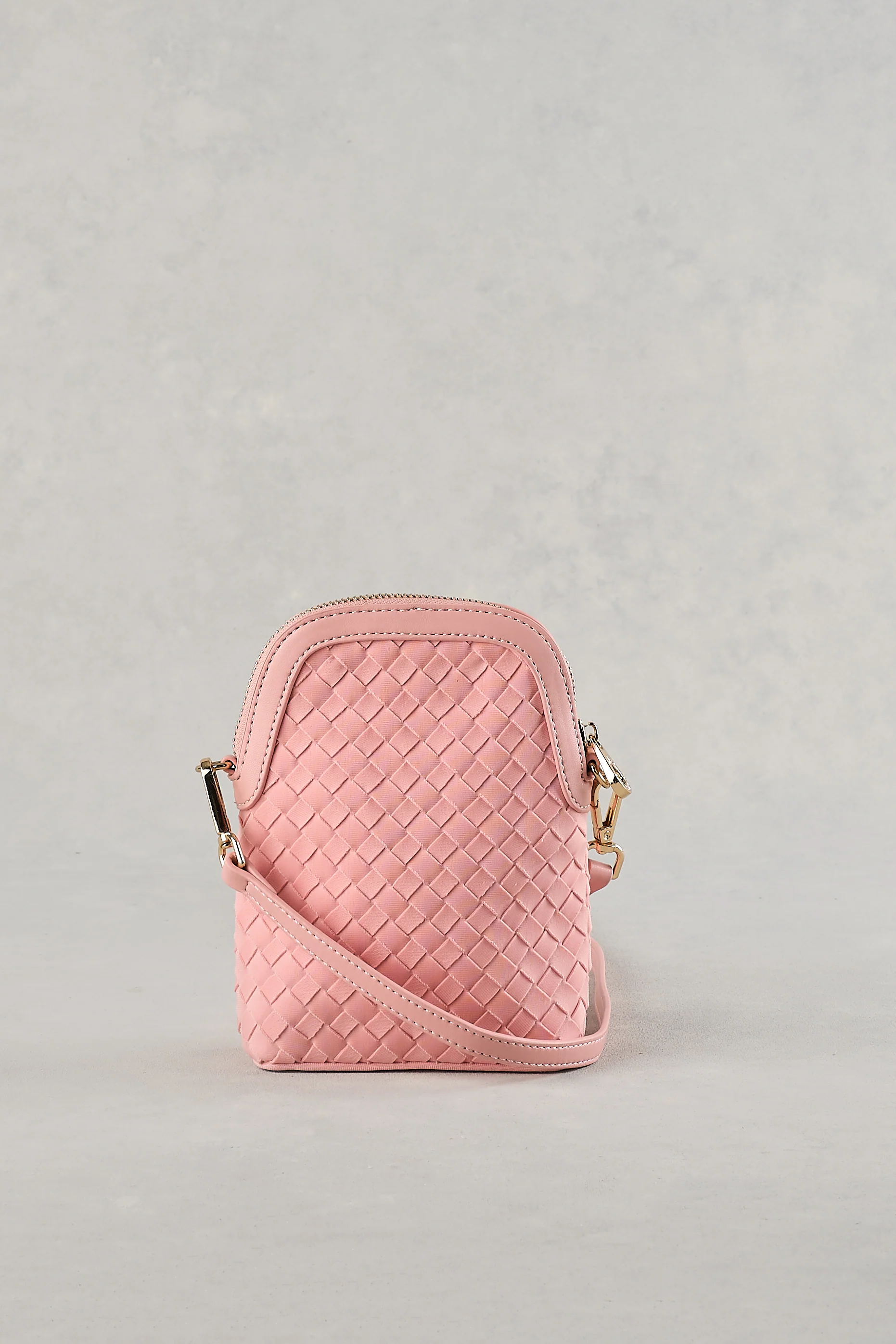 Soft Woven Phone Bag - Light Pink - Skullriy