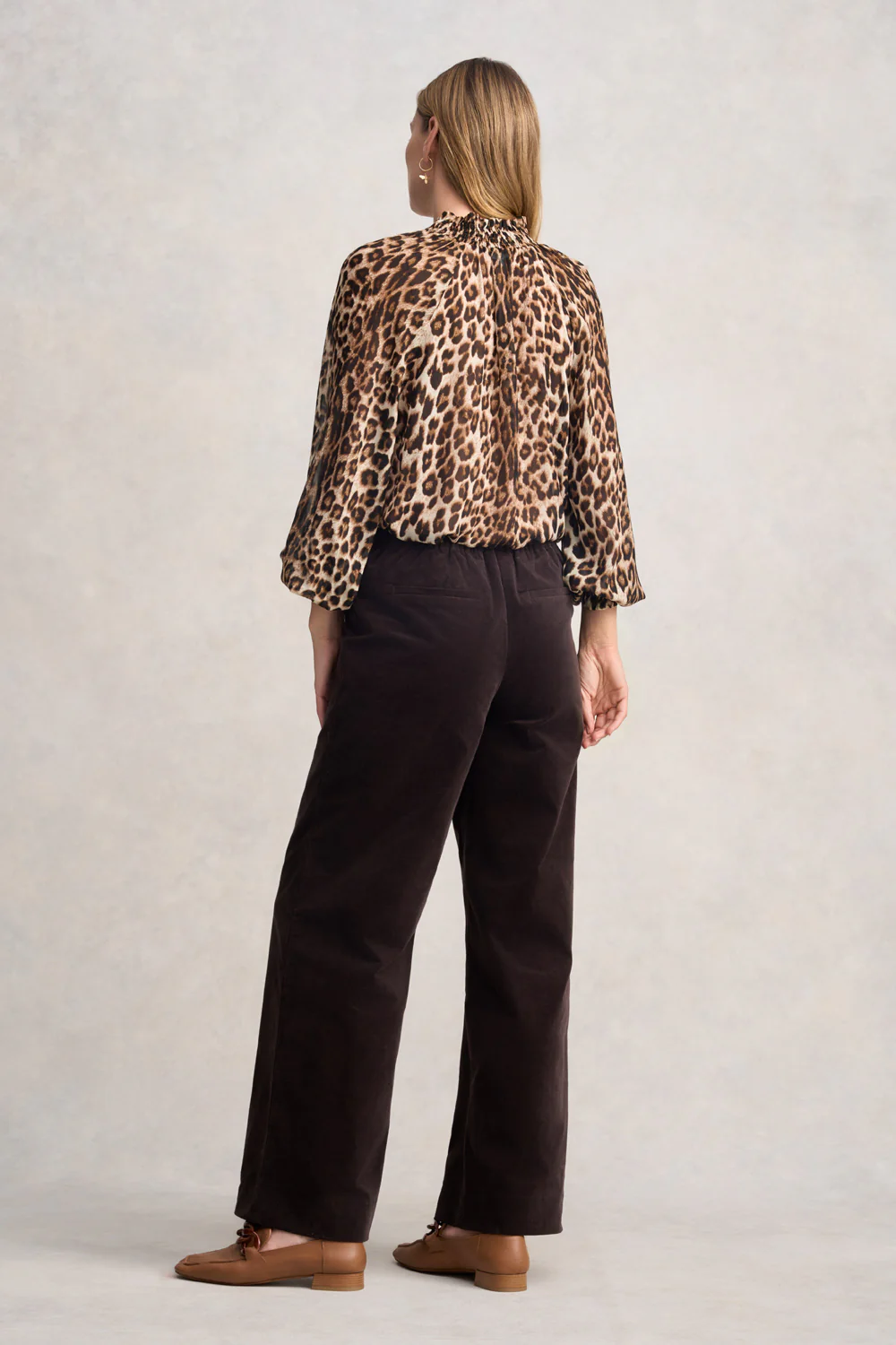 Wide Leg Velvet Pant - Chocolate - Skullriy