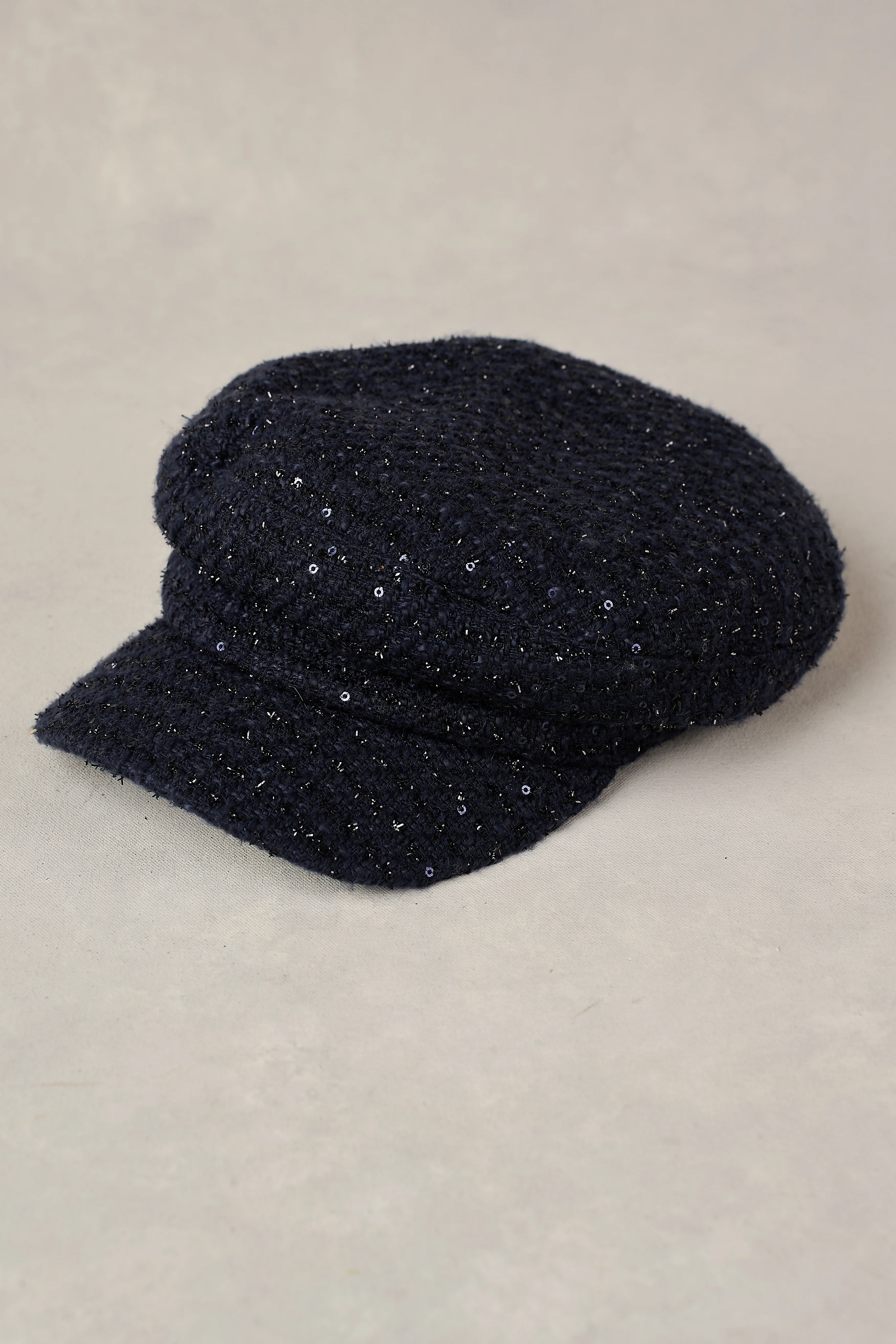 Navy Sequin Baker Boy - Skullriy