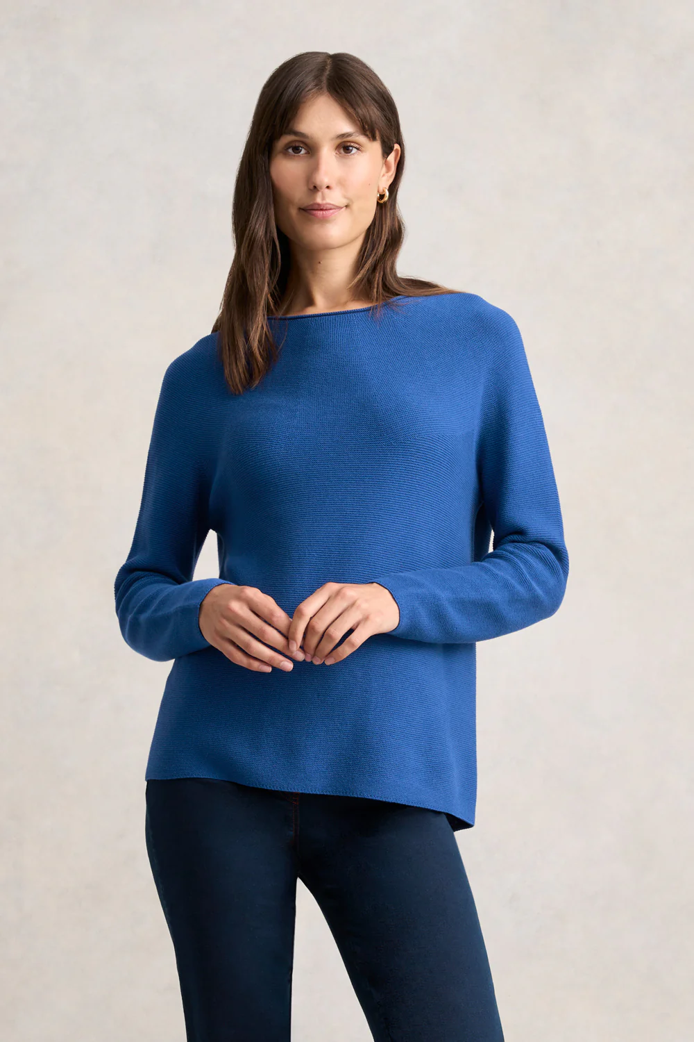 Purl Cotton Jumper - Klein Blue - Skullriy