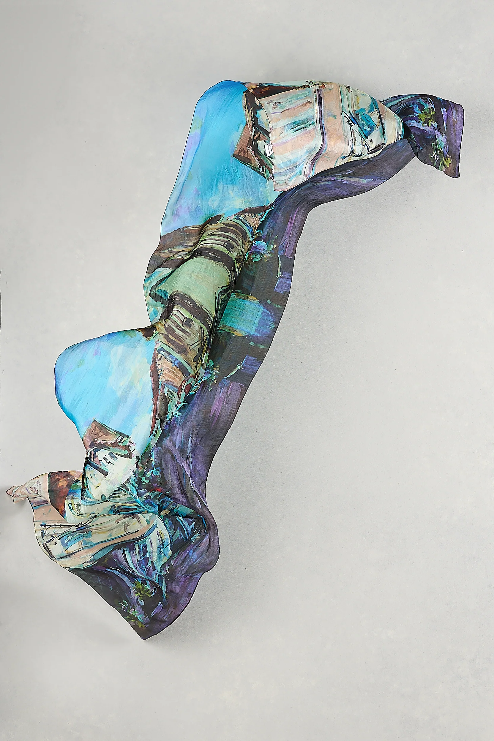 Parisian Street Scape Silk Scarf - Multicolour - Skullriy