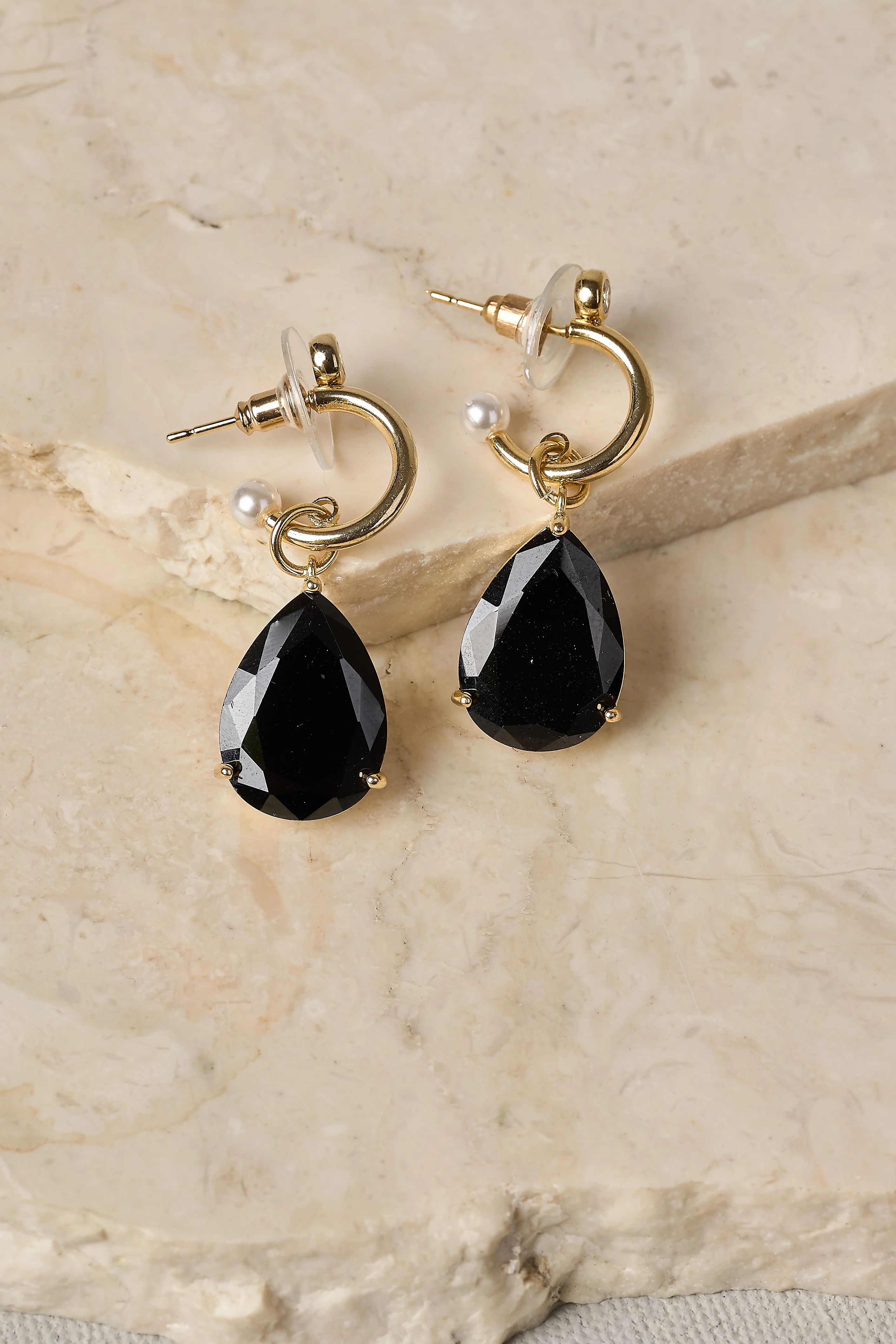 Noir Drop Earrings - Black - Skullriy
