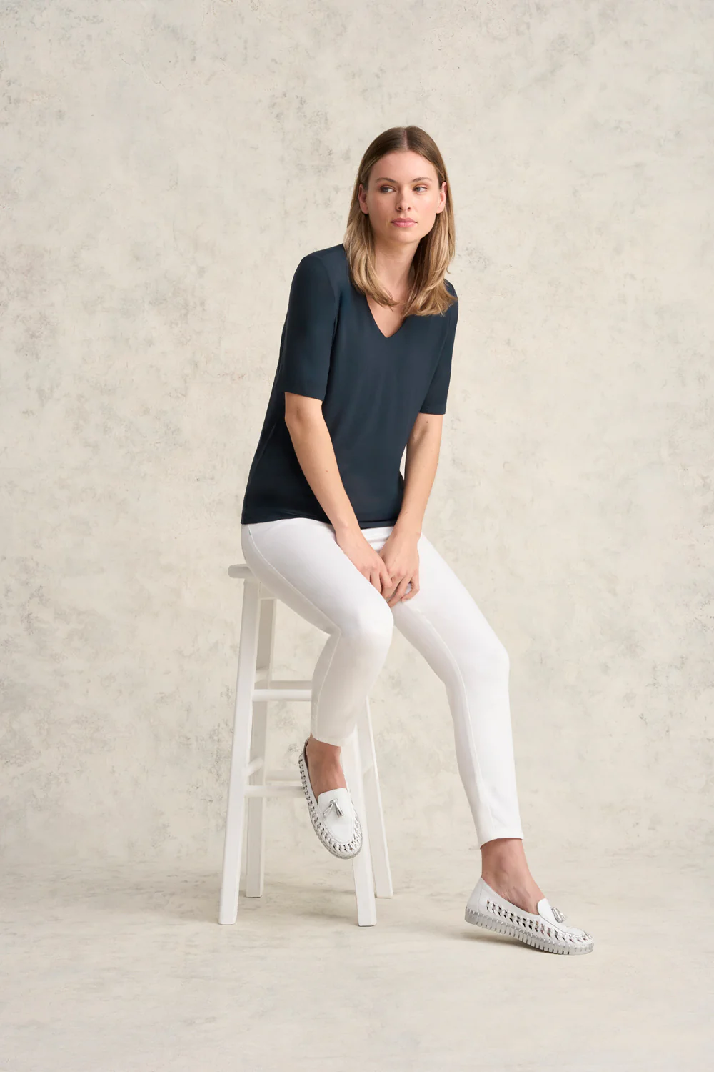 V-Neck Tee - Ink - Skullriy