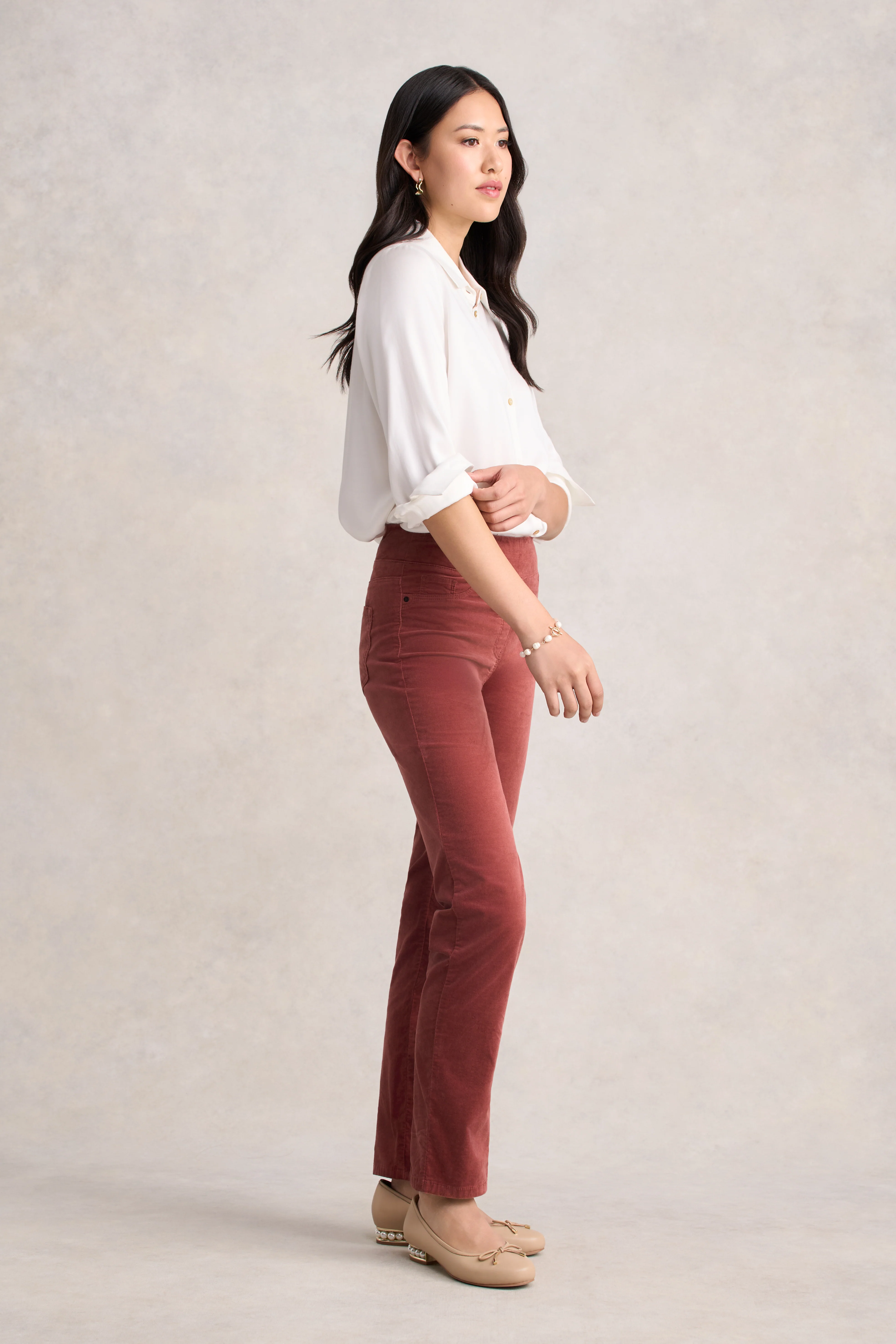 Bengajean  Velvet Straight Leg - Rosewood - Skullriy