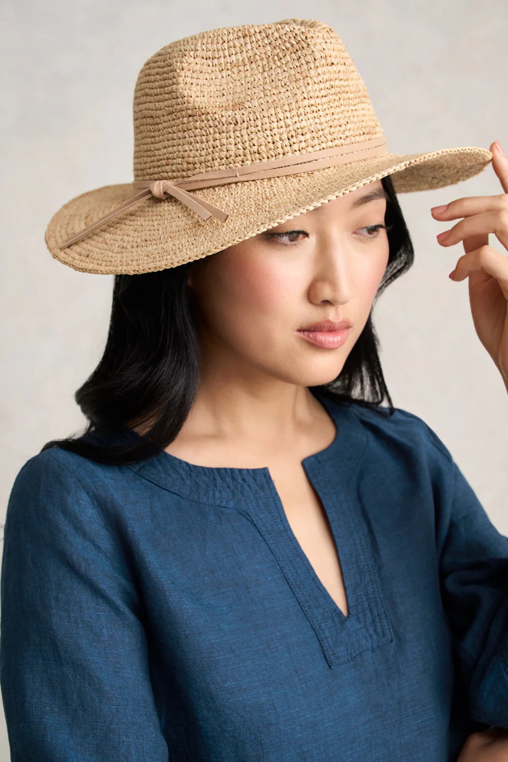 Raffia Fedora  C Natural - Skullriy