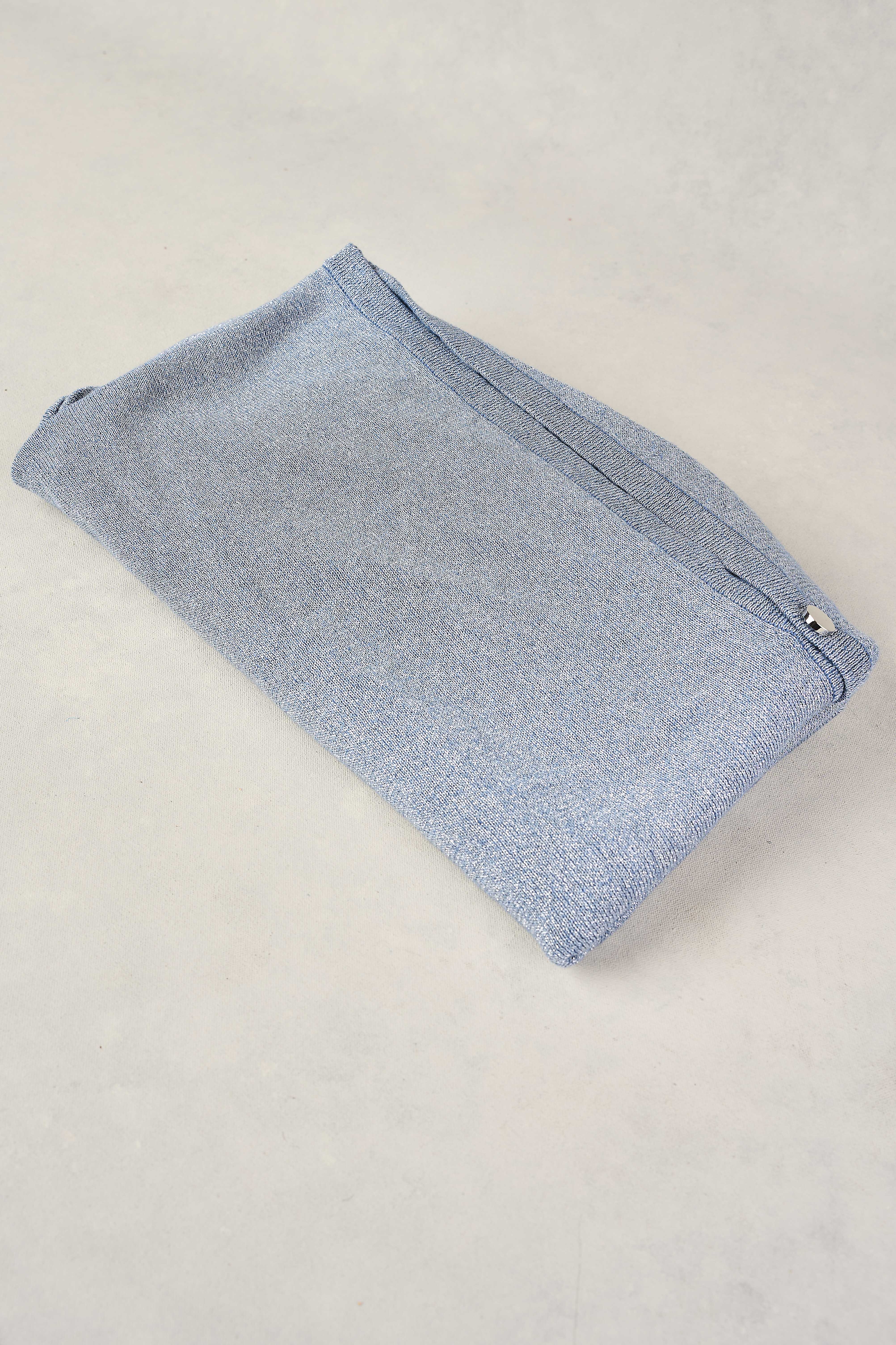 Silver Blue Merino Poncho - Blue Multi - Skullriy