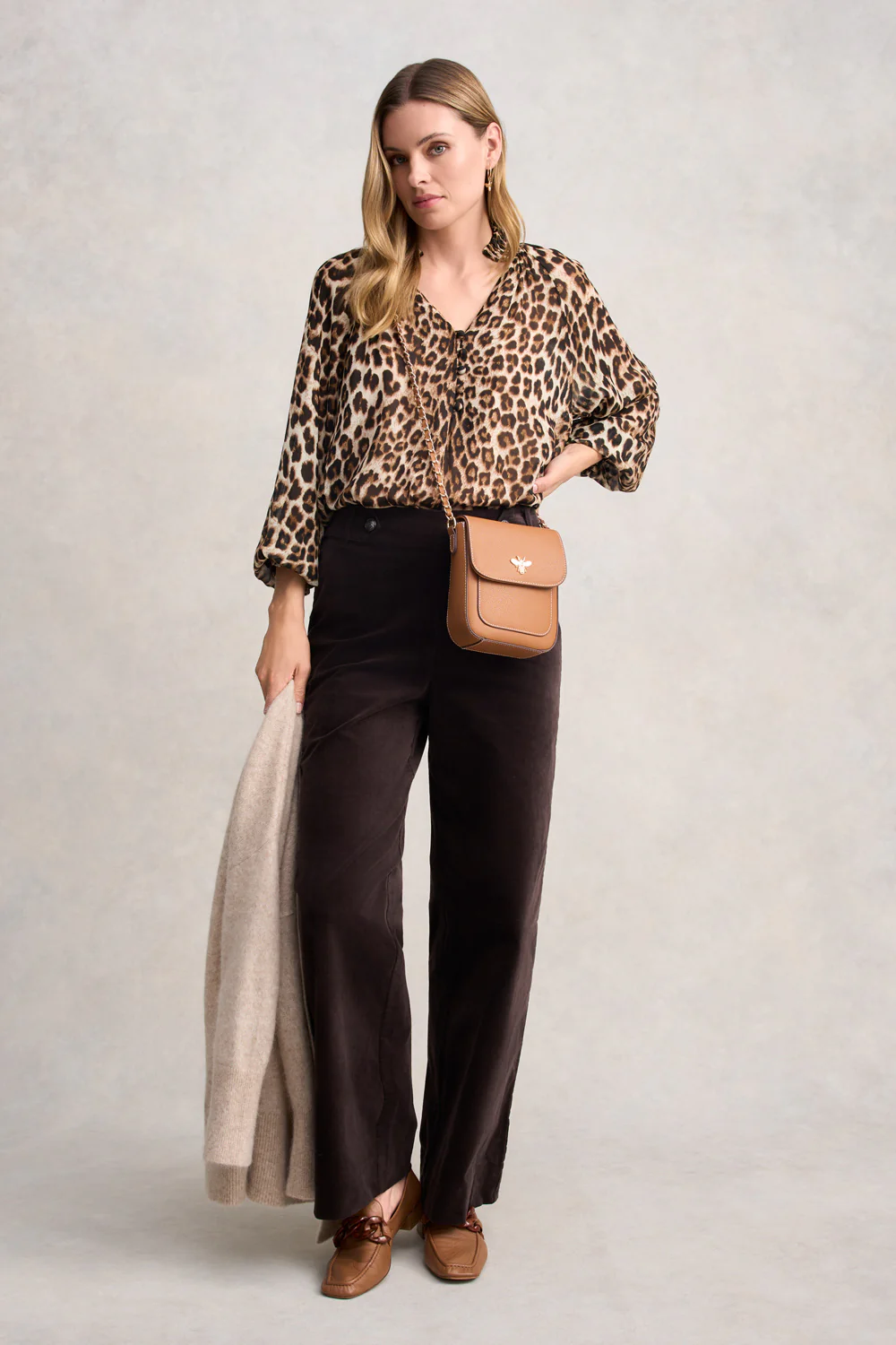 Wide Leg Velvet Pant - Chocolate - Skullriy