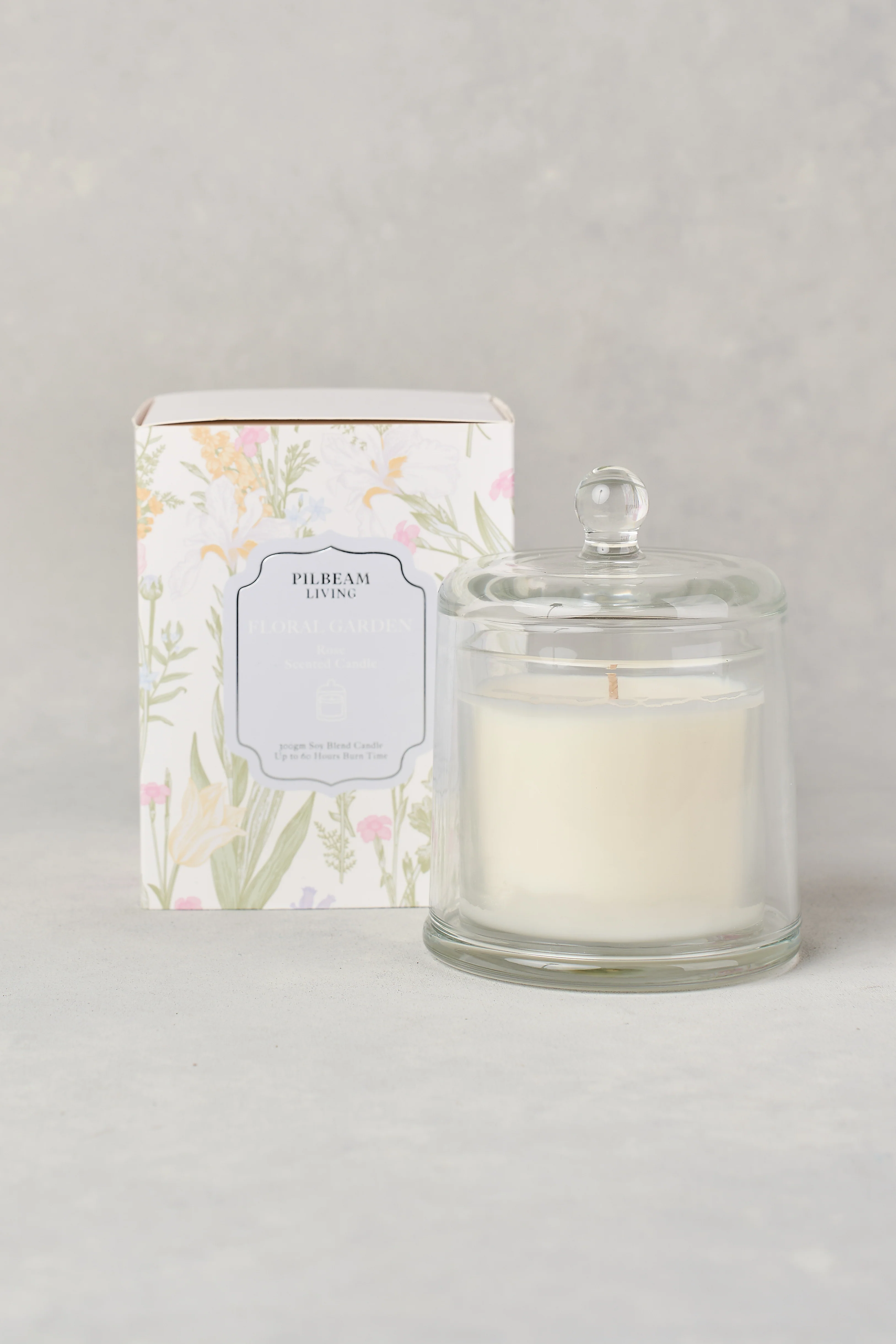 Floral Garden Glass Cloche Candle - Skullriy