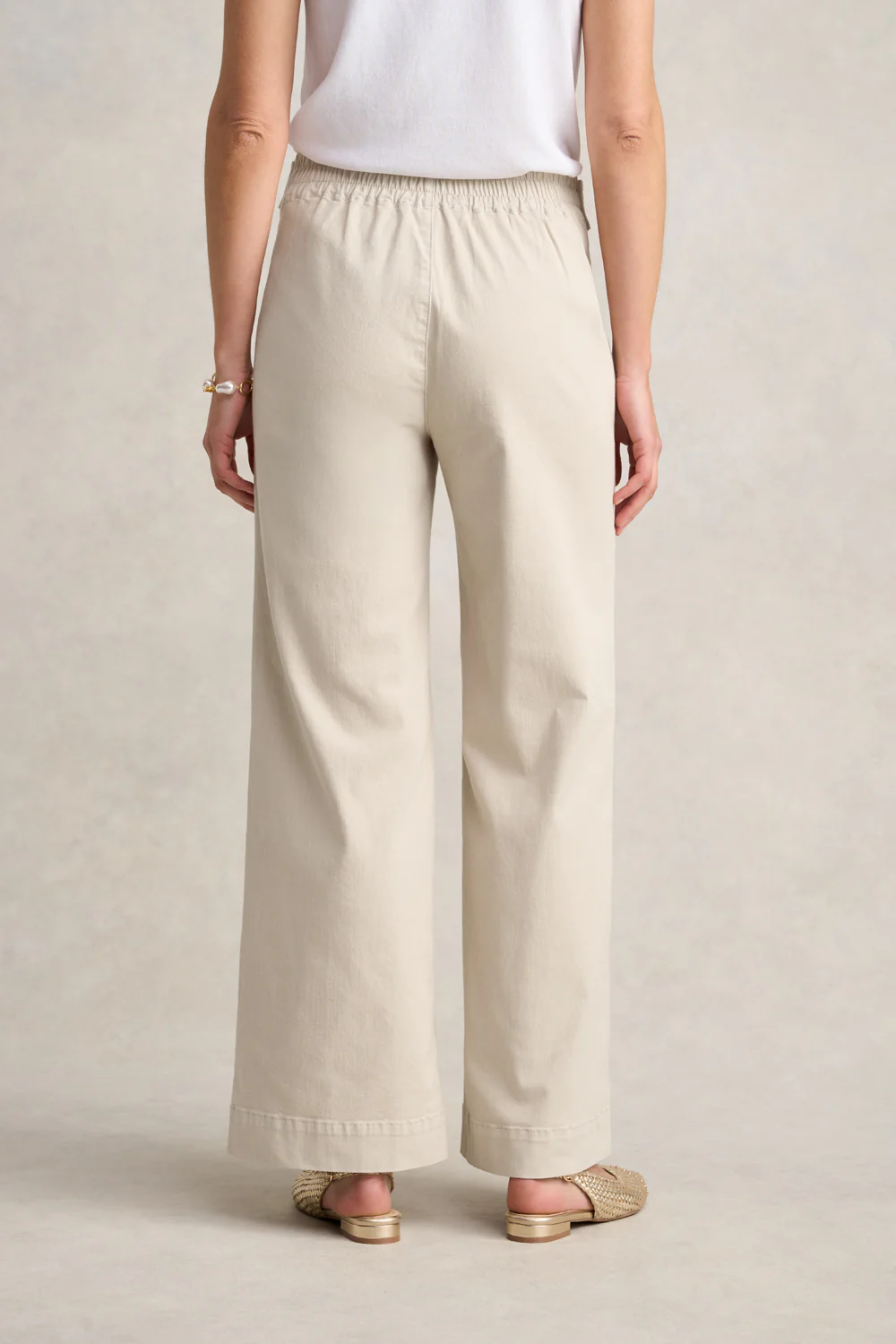 Wide Leg Jeans - Taupe - Skullriy