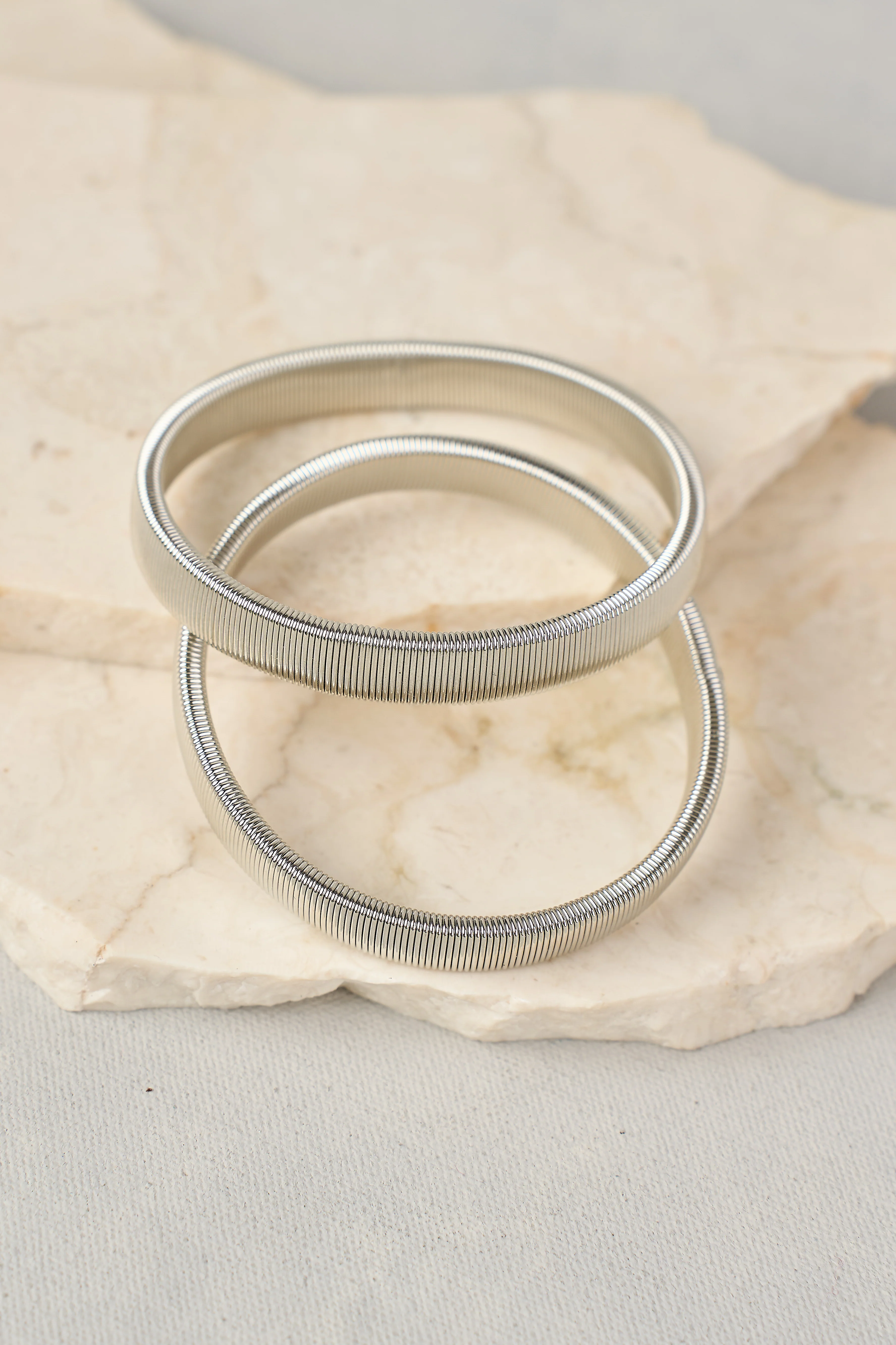 Sleeve Garter Pair - Silver - Skullriy