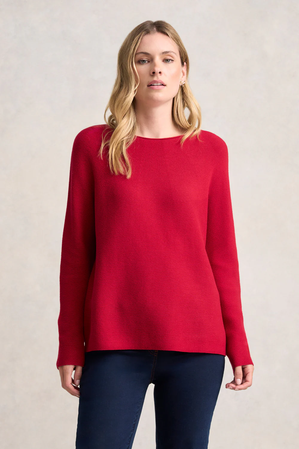 Purl Cotton Jumper - Rouge - Skullriy