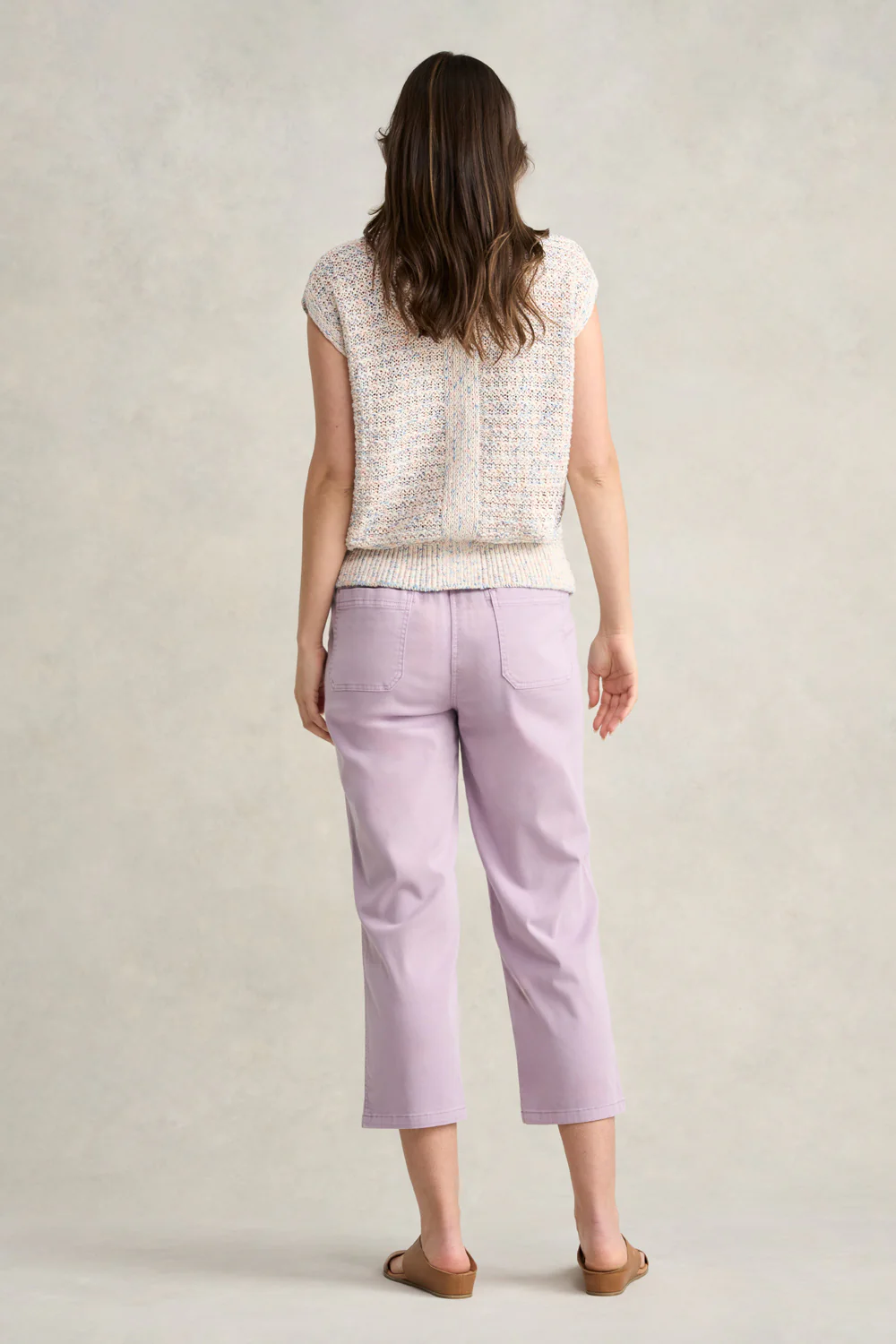 Tape Yarn Knit Top - Cream Multi Fleck - Skullriy