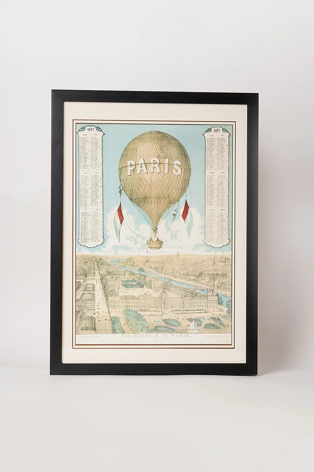 Paris Hot Air Balloon Framed - Skullriy