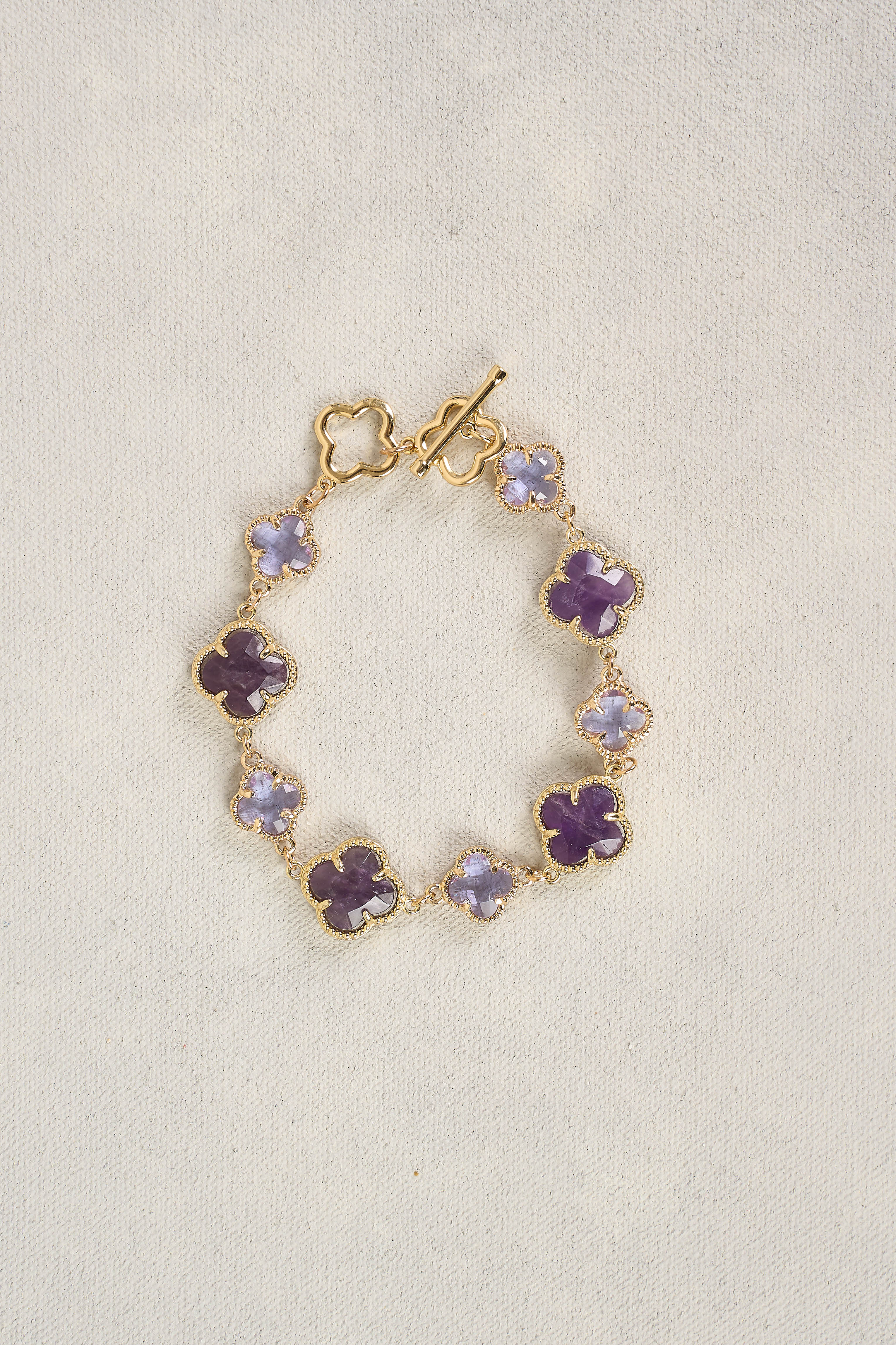 Clover Pendant Bracelet - Lilac - Skullriy
