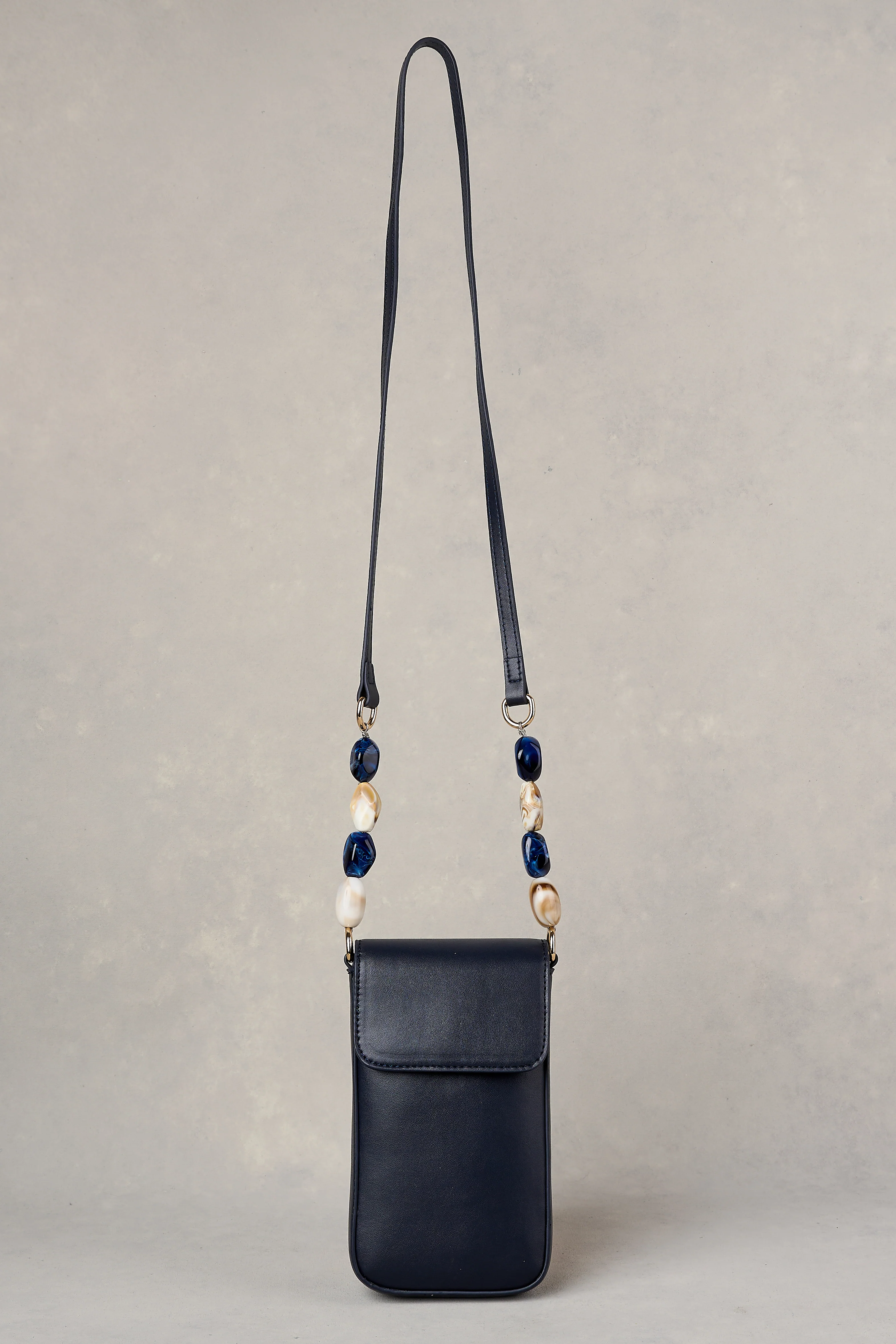 Beaded Strap Phone Bag - Ink - Skullriy