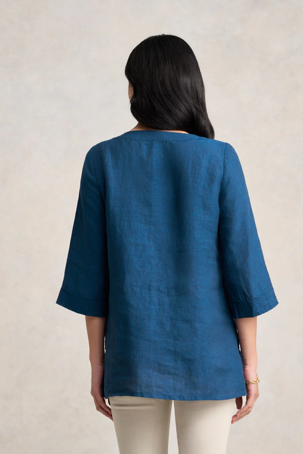 Linen Tunic - Navy Delave - Skullriy