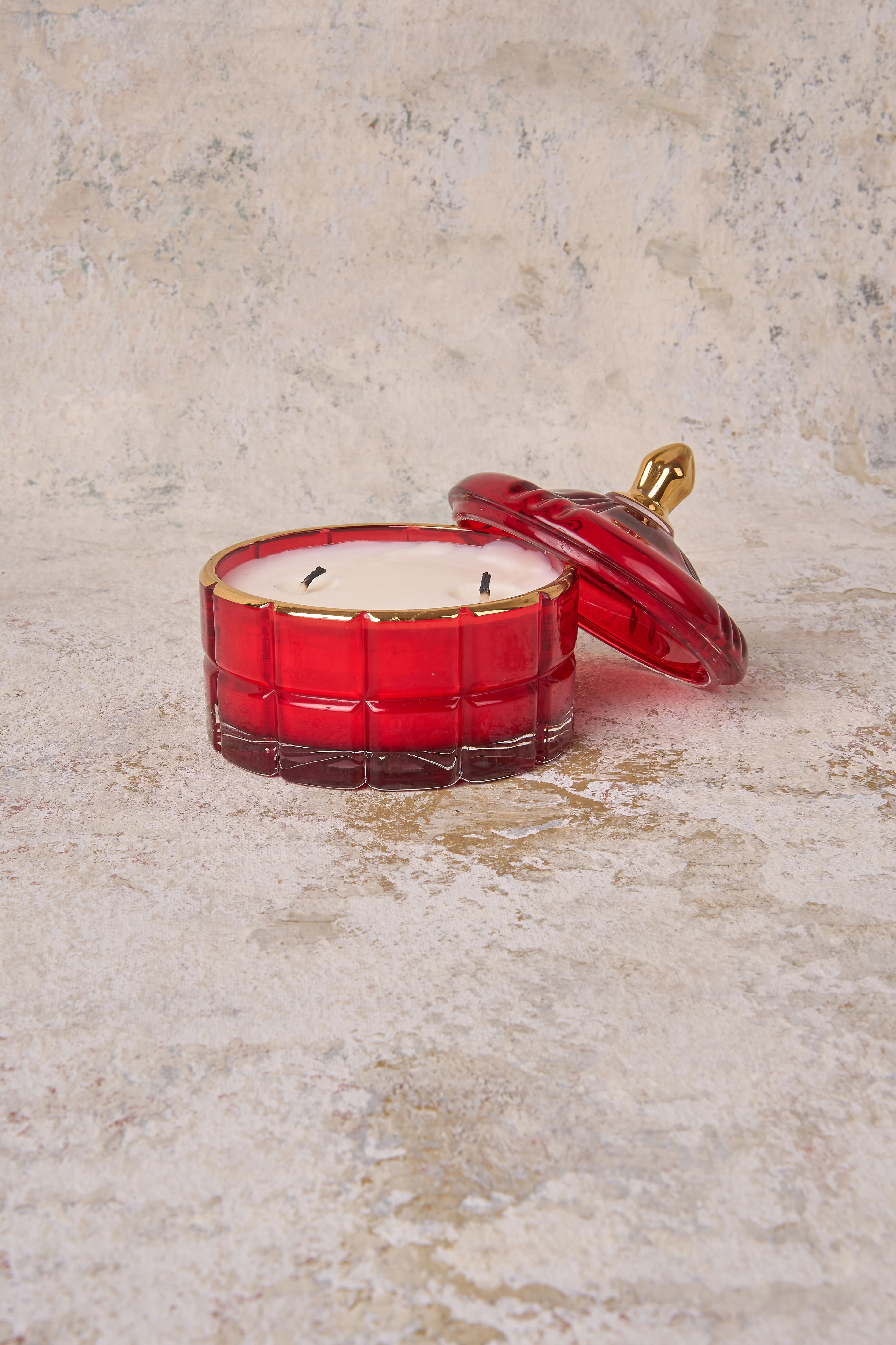 C te Noire Red Art Deco Candle - Skullriy