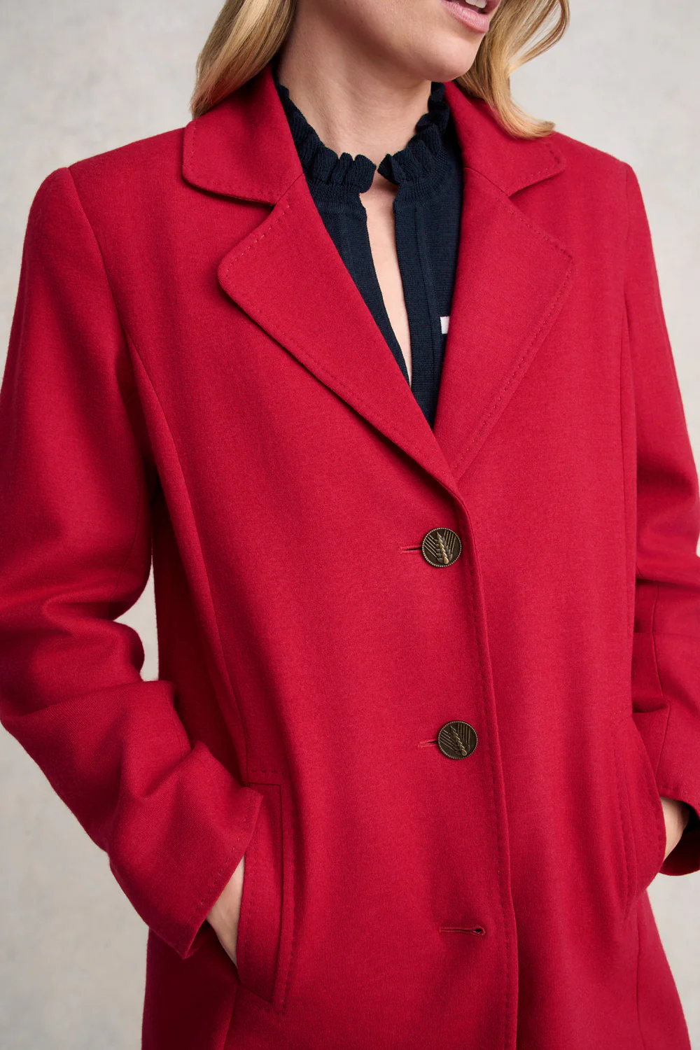 Wool Coat - Rouge - Skullriy