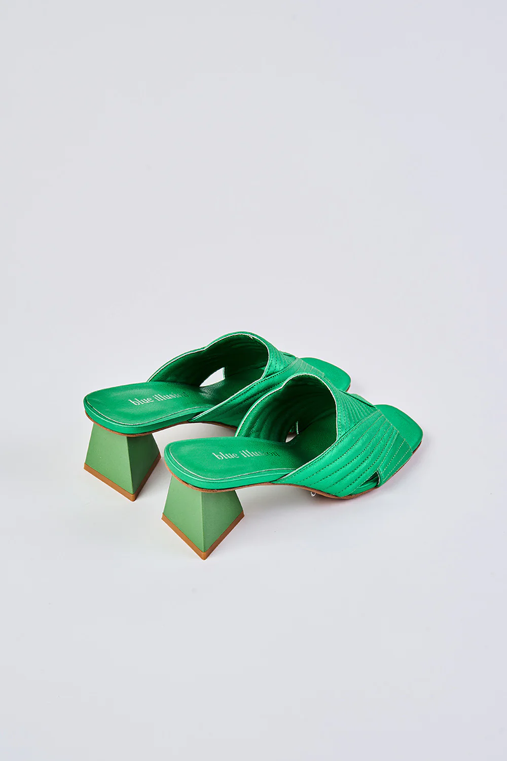 Stella Satin Mule - Vibrant Green - Skullriy