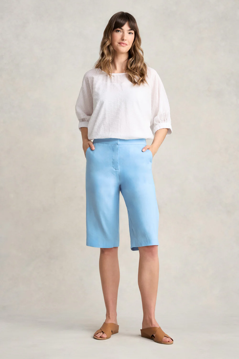 Stretch Linen Short - Summer Blue - Skullriy