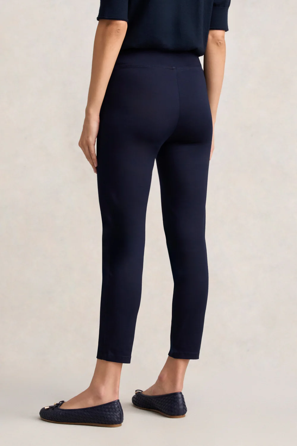 Zip Detail 7/8th Pant - Navy - Skullriy