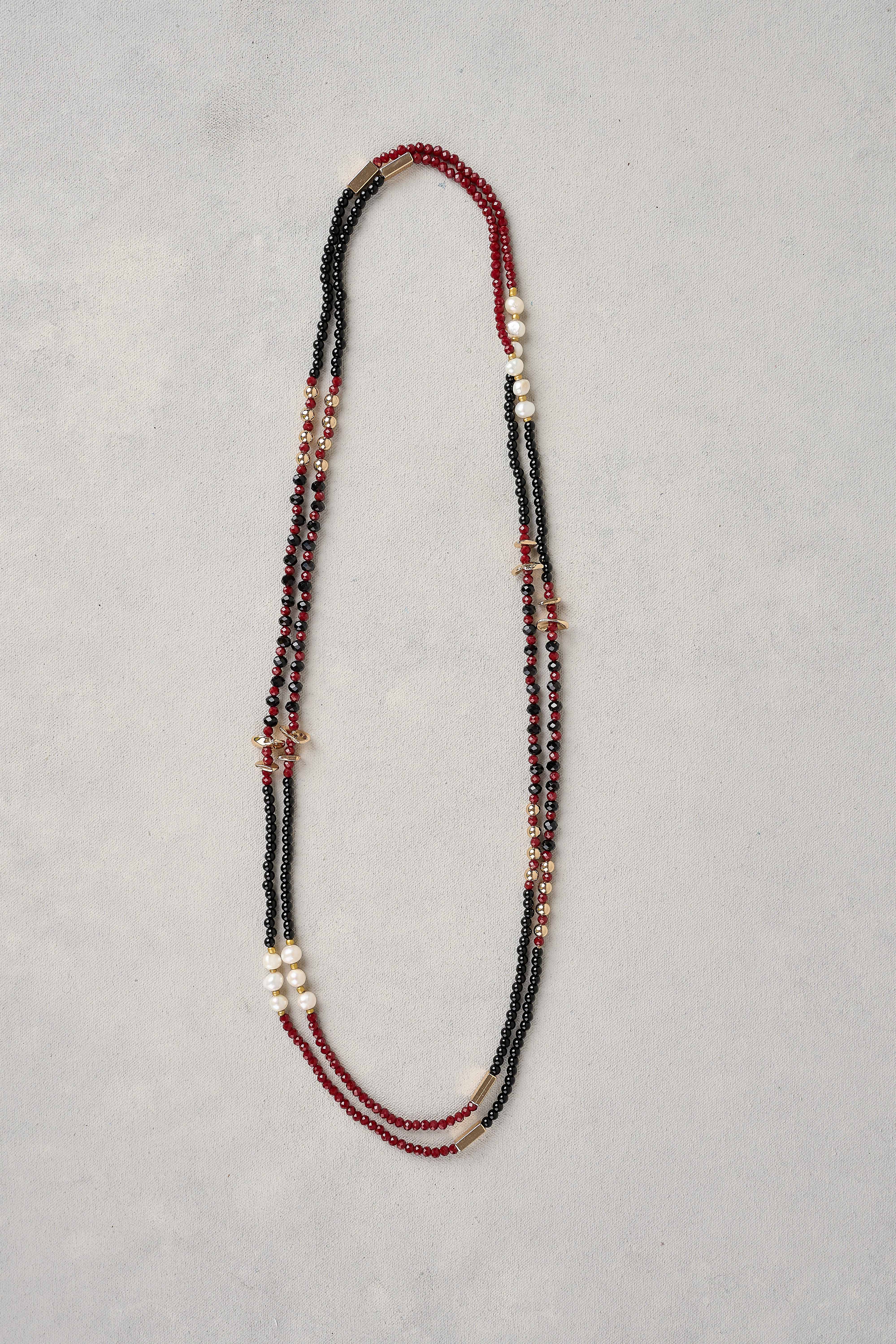 Double Layer Necklace - Multicolour - Skullriy