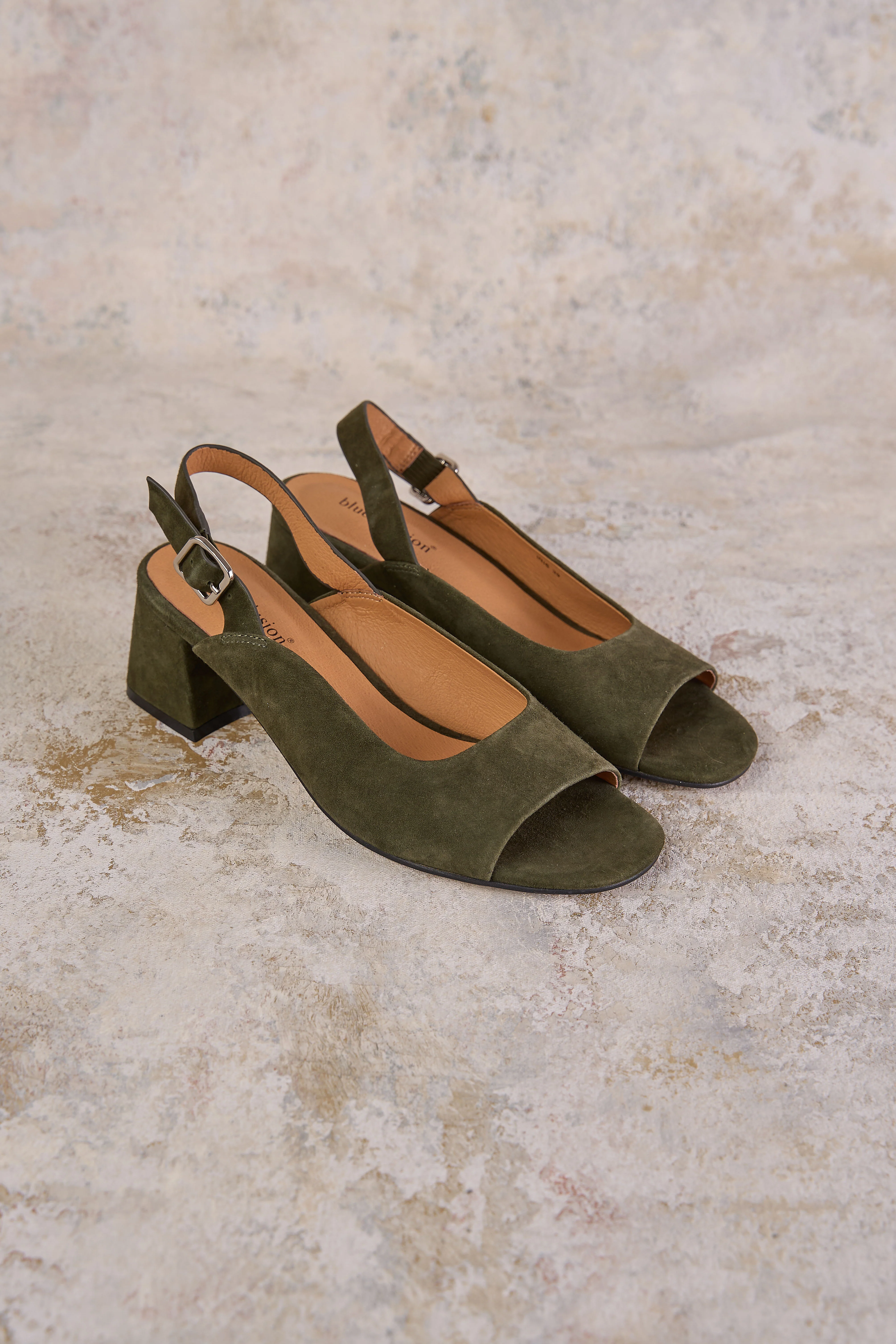 Iris Peep Toe Heel - Khaki - Skullriy