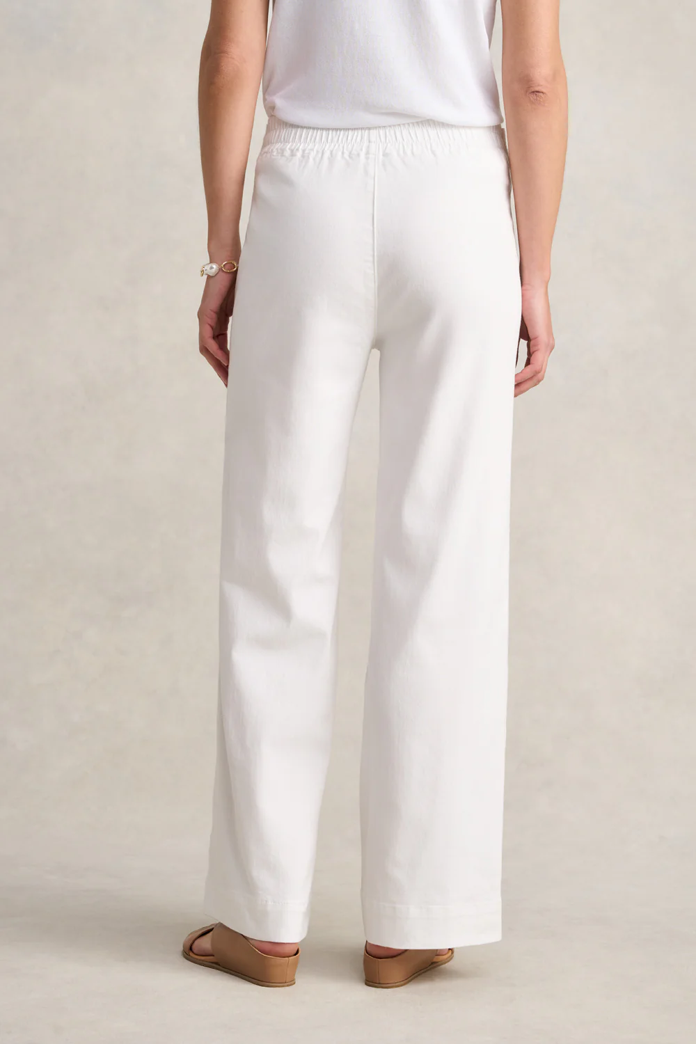 Wide Leg Jeans - White - Skullriy