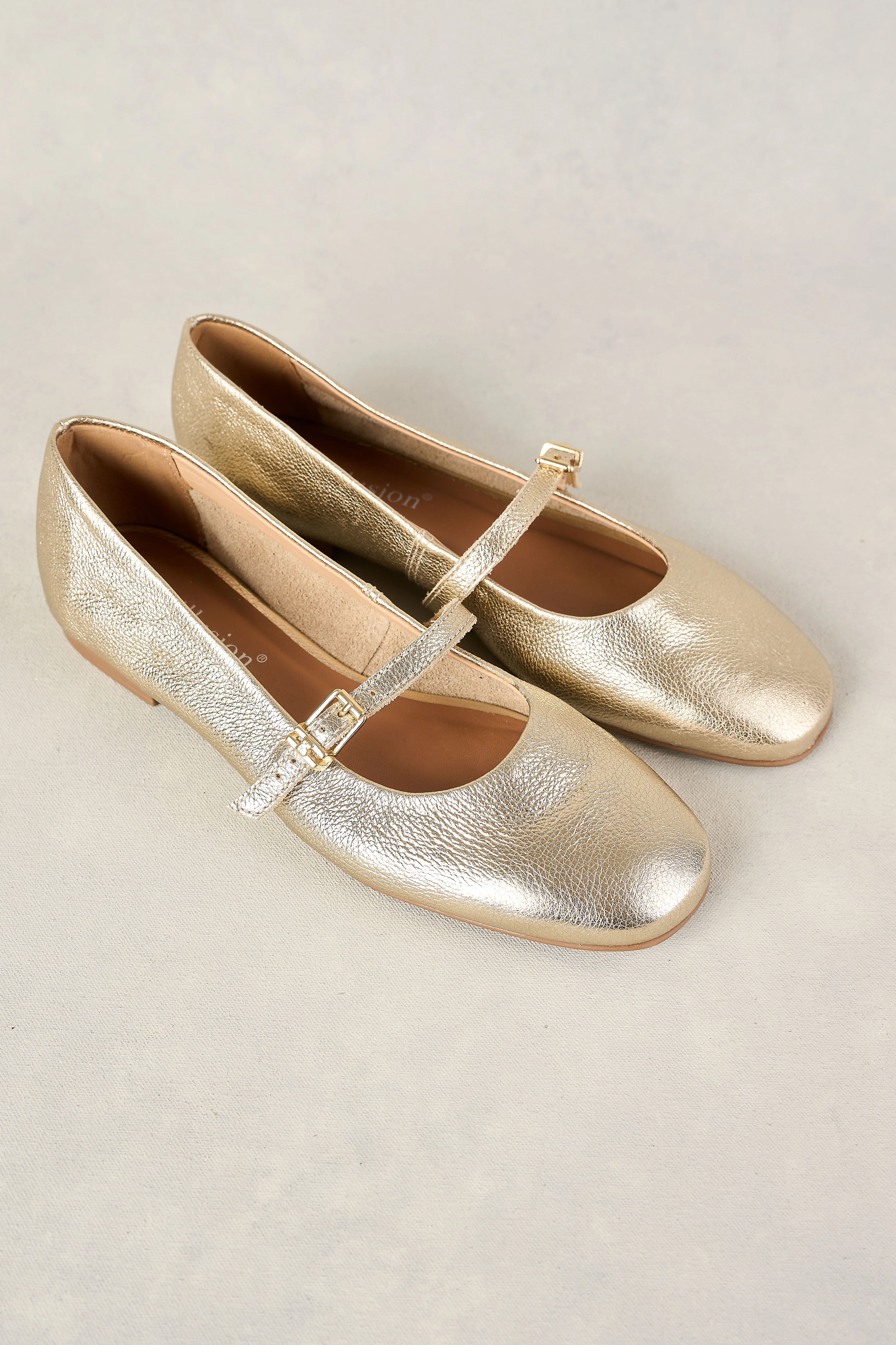 Nolita Ballet Flat - Gold - Skullriy