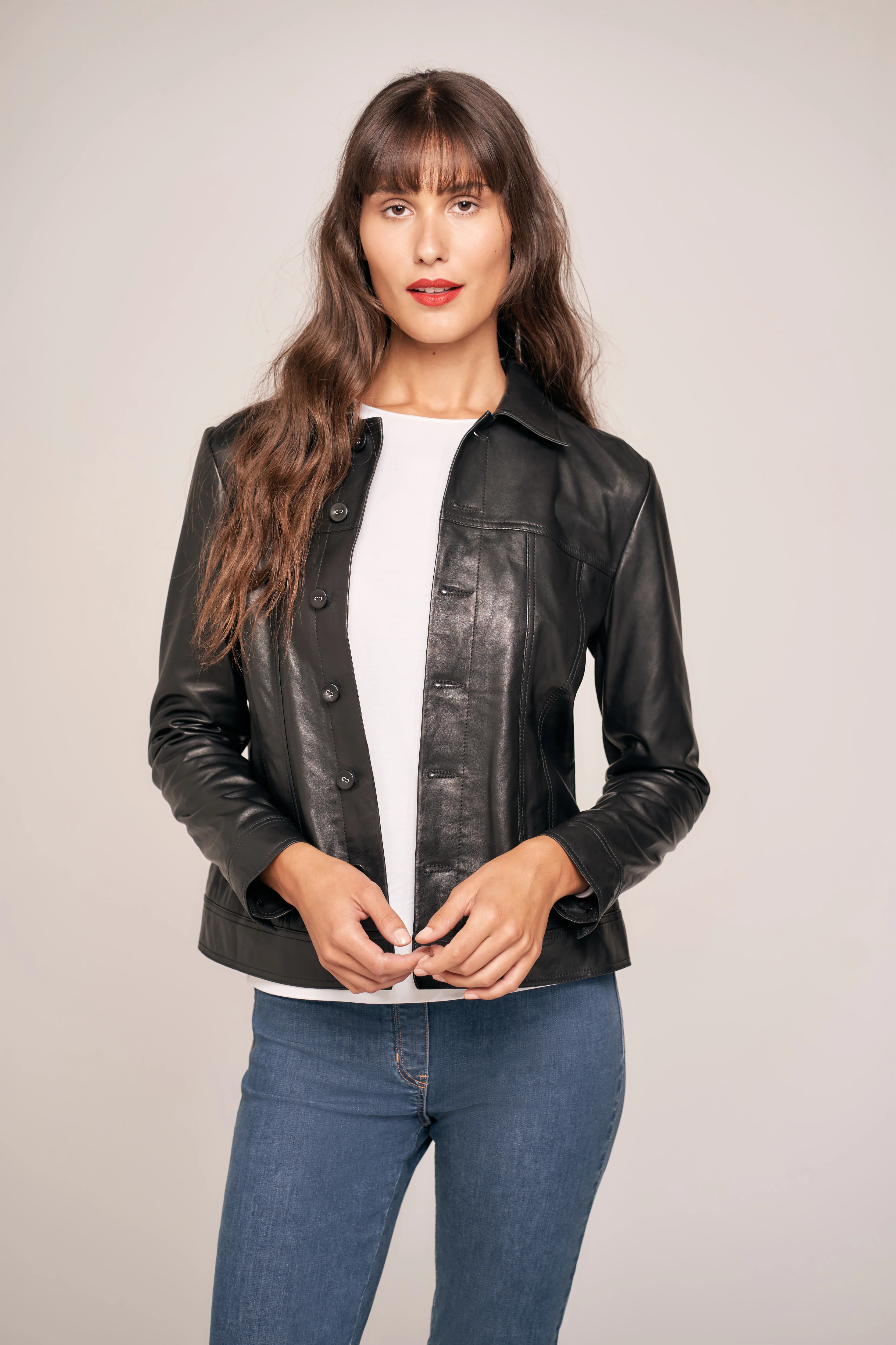 Olivia Newton-John Leather Jacket - Black - Skullriy