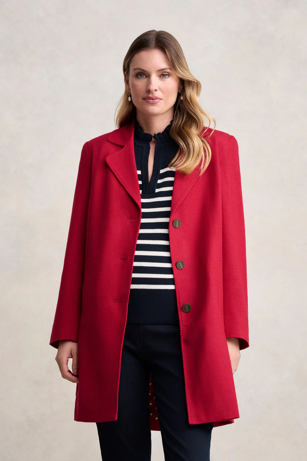 Wool Coat - Rouge - Skullriy