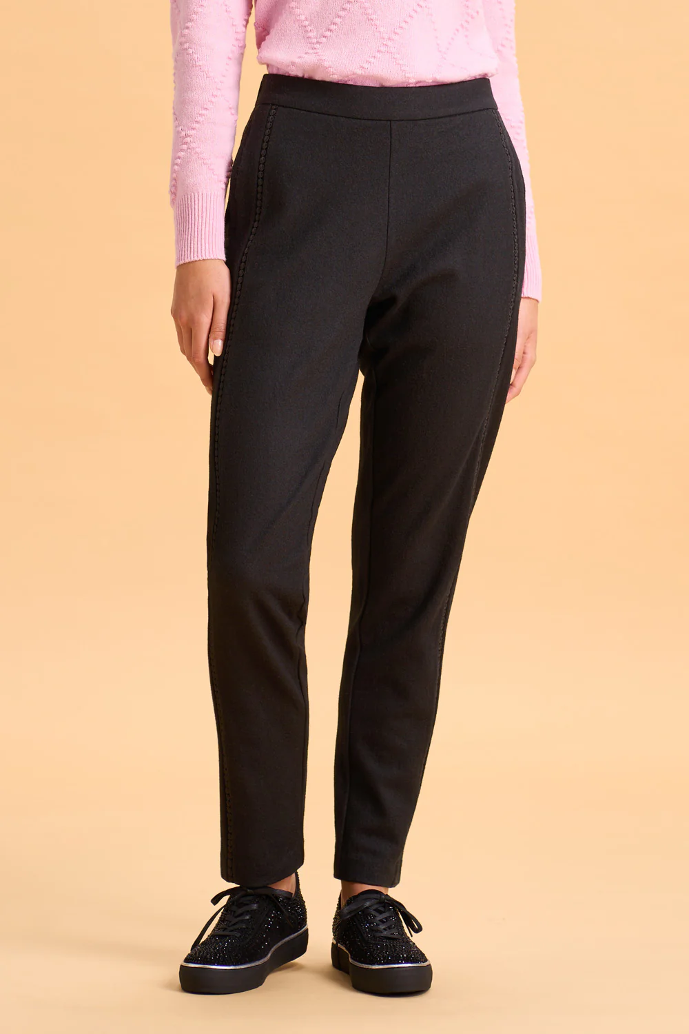 Wool Lace Insert Pant - Skullriy