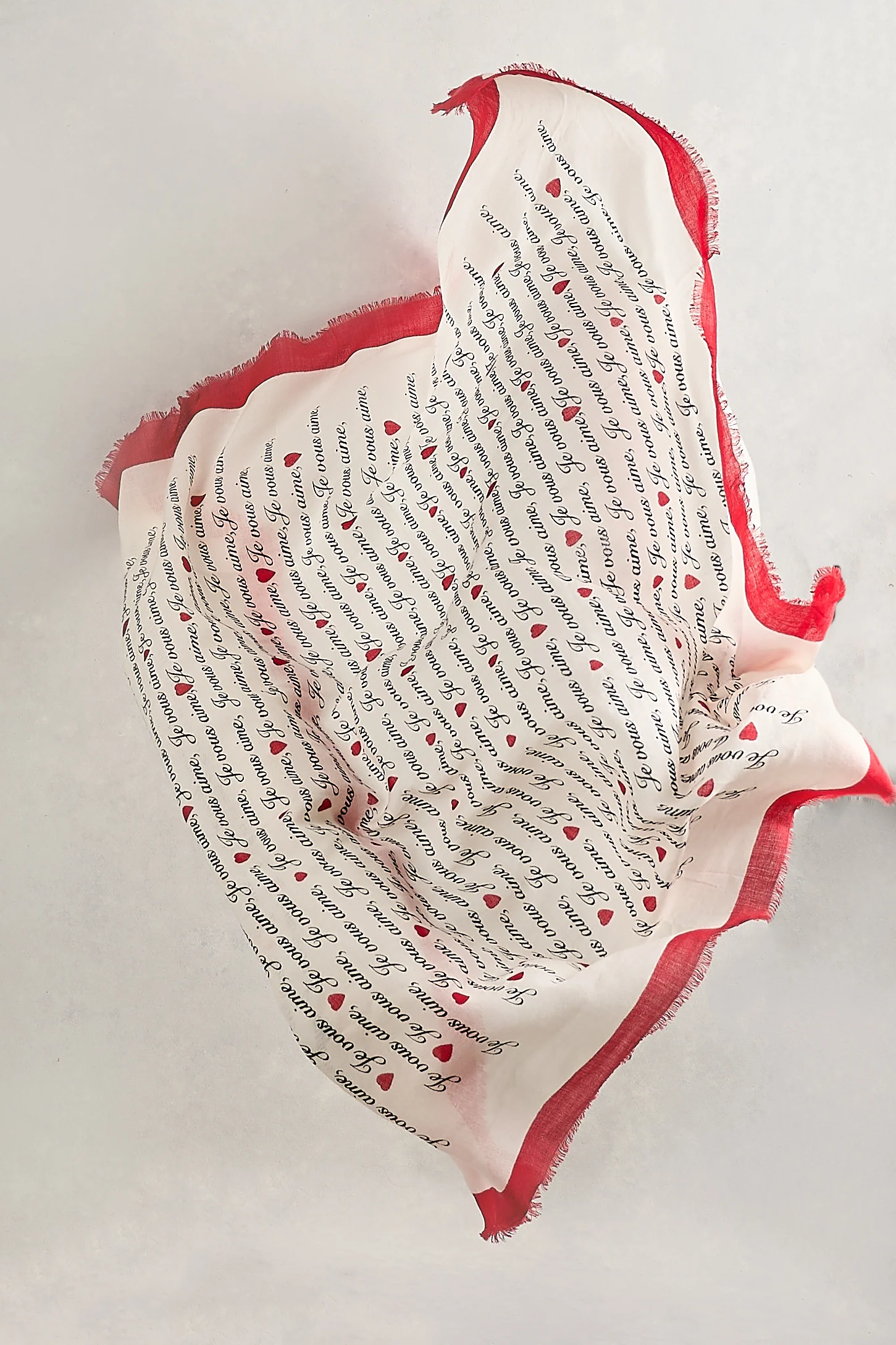 Love Language Square Scarf - Rouge - Skullriy