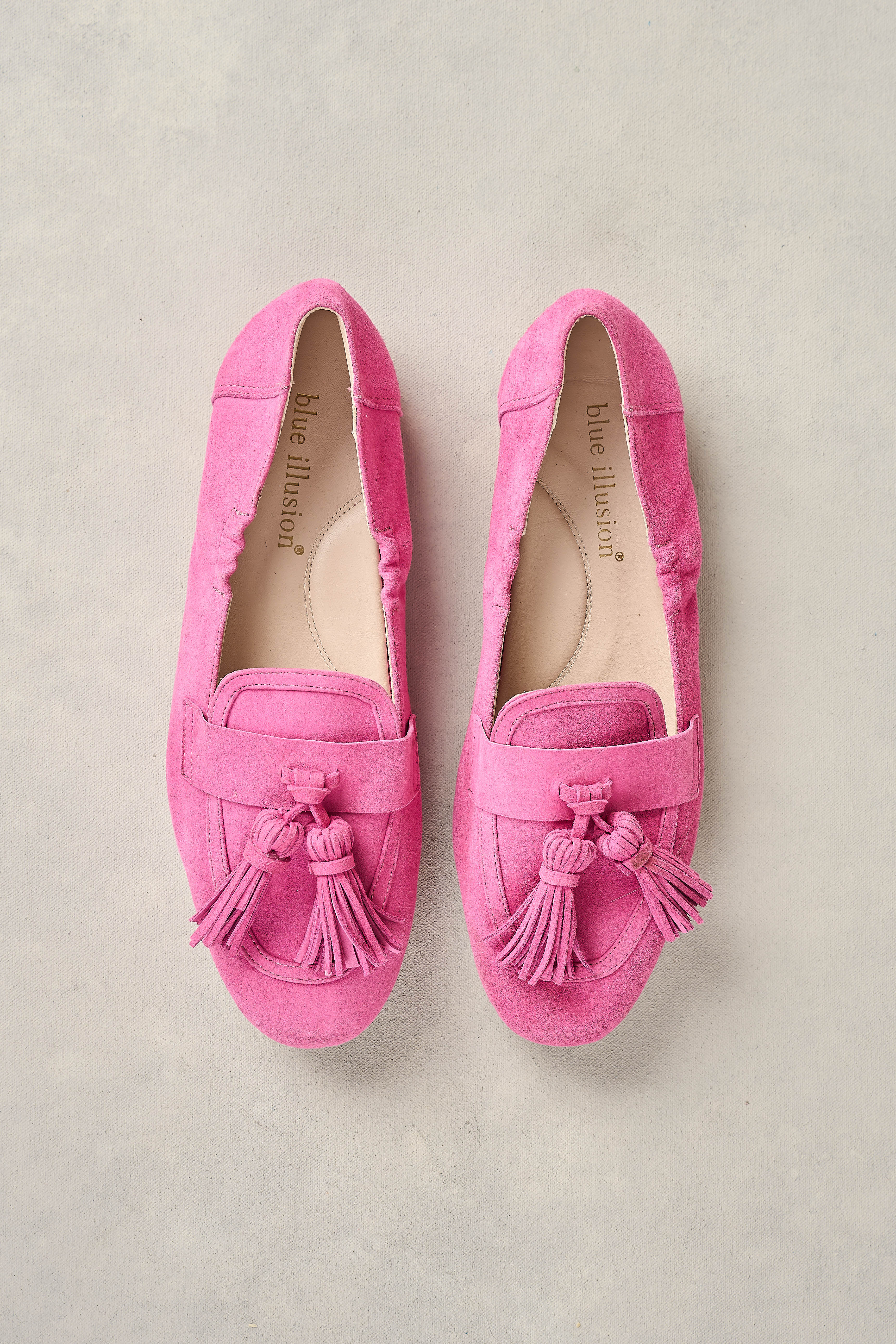 Monet Suede Tassel Loafer - Vivid Pink - Skullriy