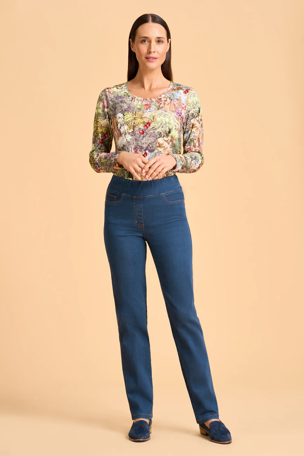 Bengajean  Straight Cashmere Feel - Stone Wash Denim - Skullriy