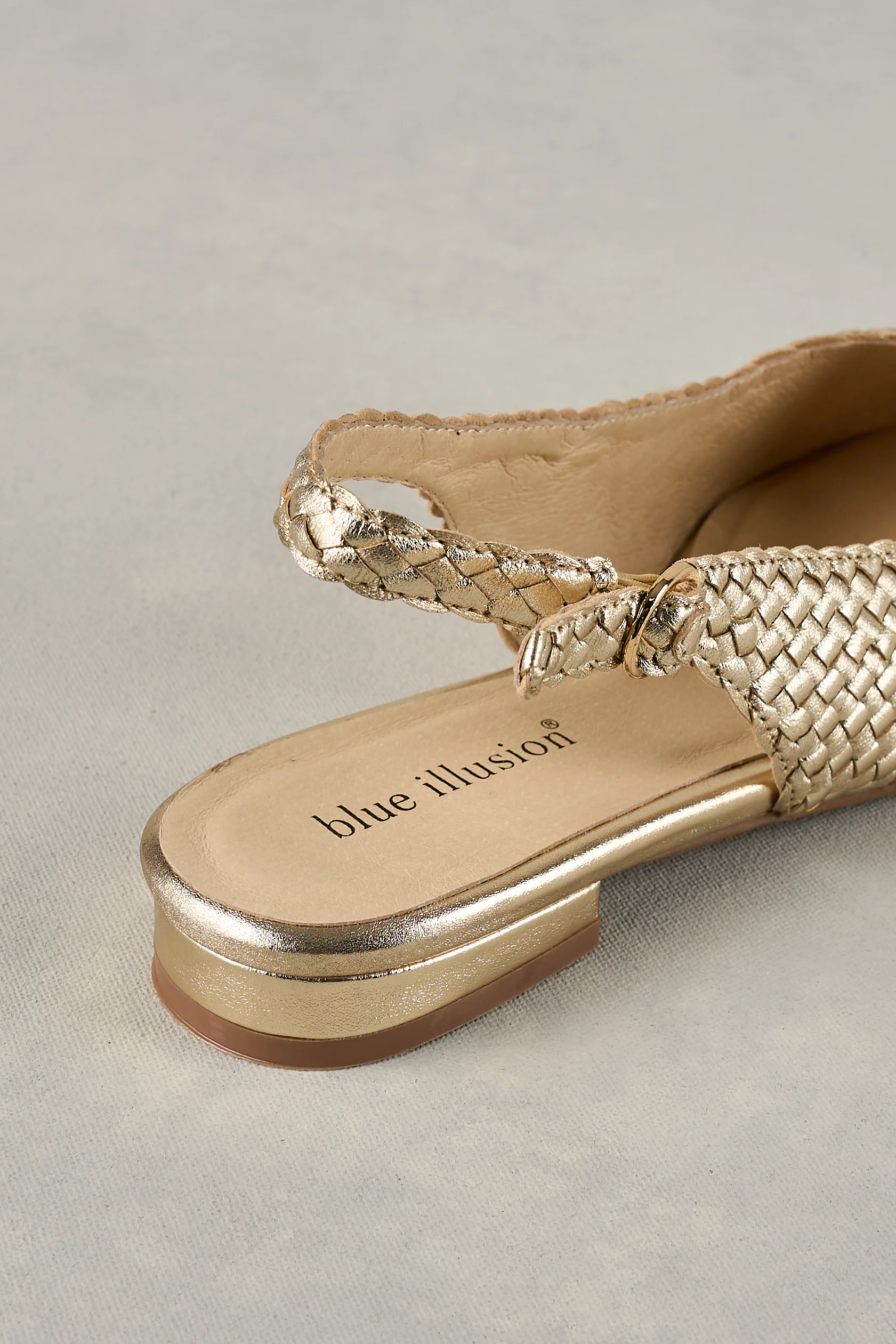 Hazel Woven Slingback - Gold - Skullriy
