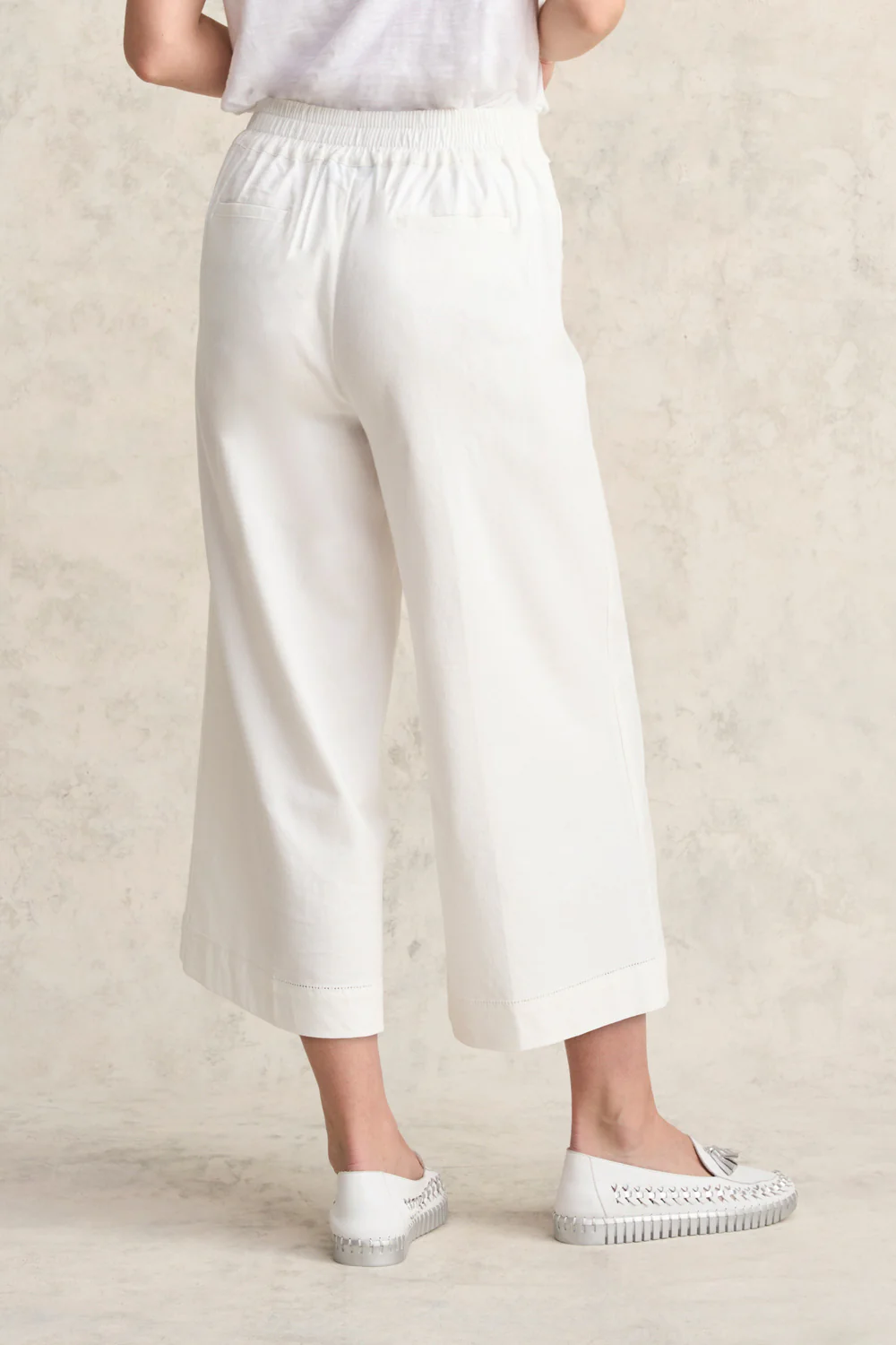 7/8th Linen Pant - White - Skullriy