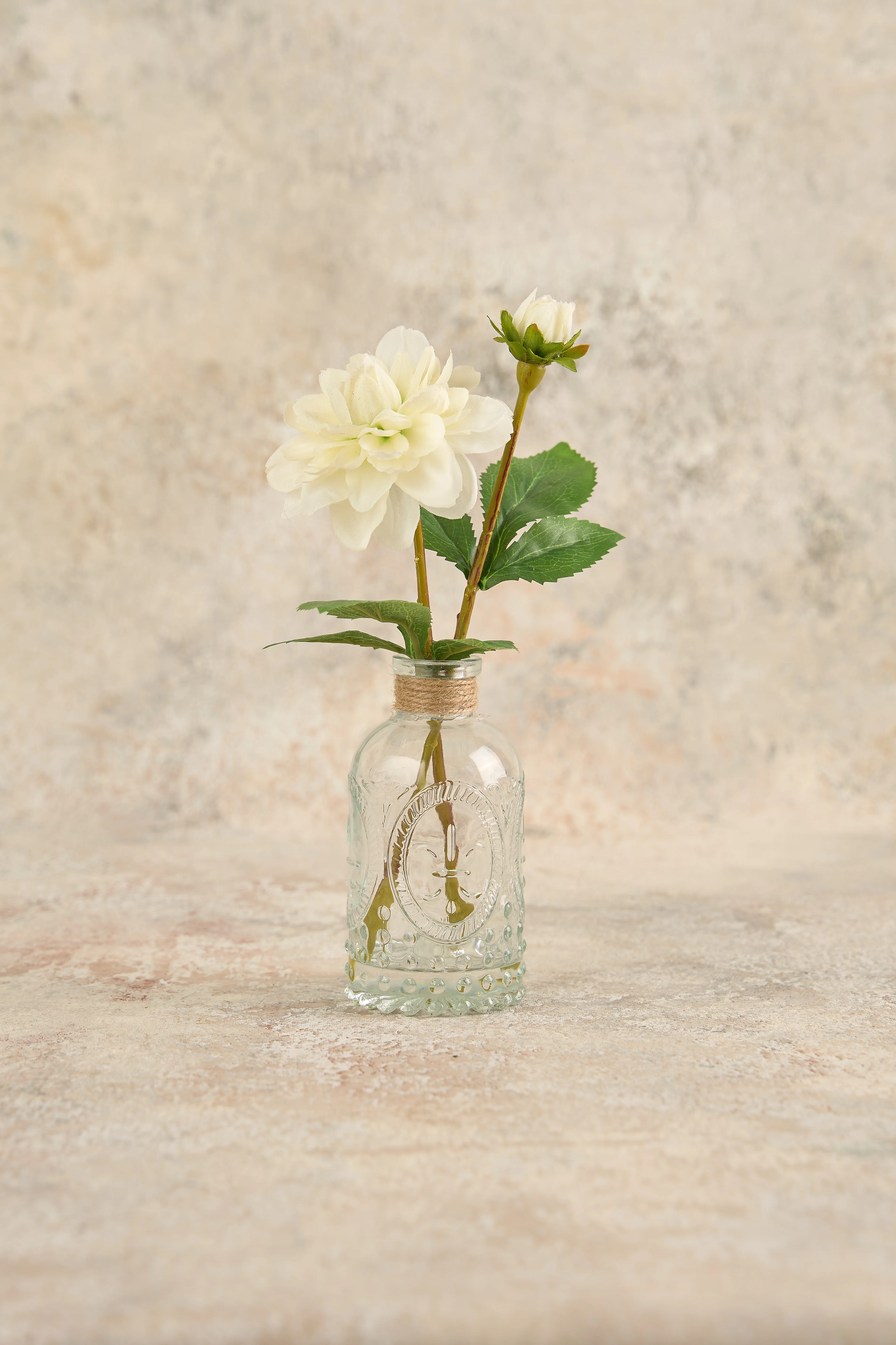 Gloria White Dahlia Glass - Skullriy